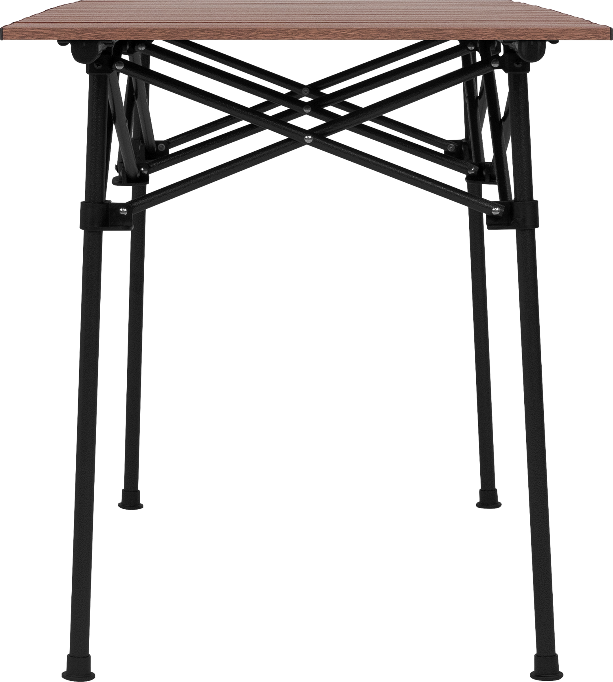 HAUKI, Hauki Foldable Camping Table 118&times;55&times;64.5 Cm, Brown Aluminium Outdoor Table With Roll-up Top