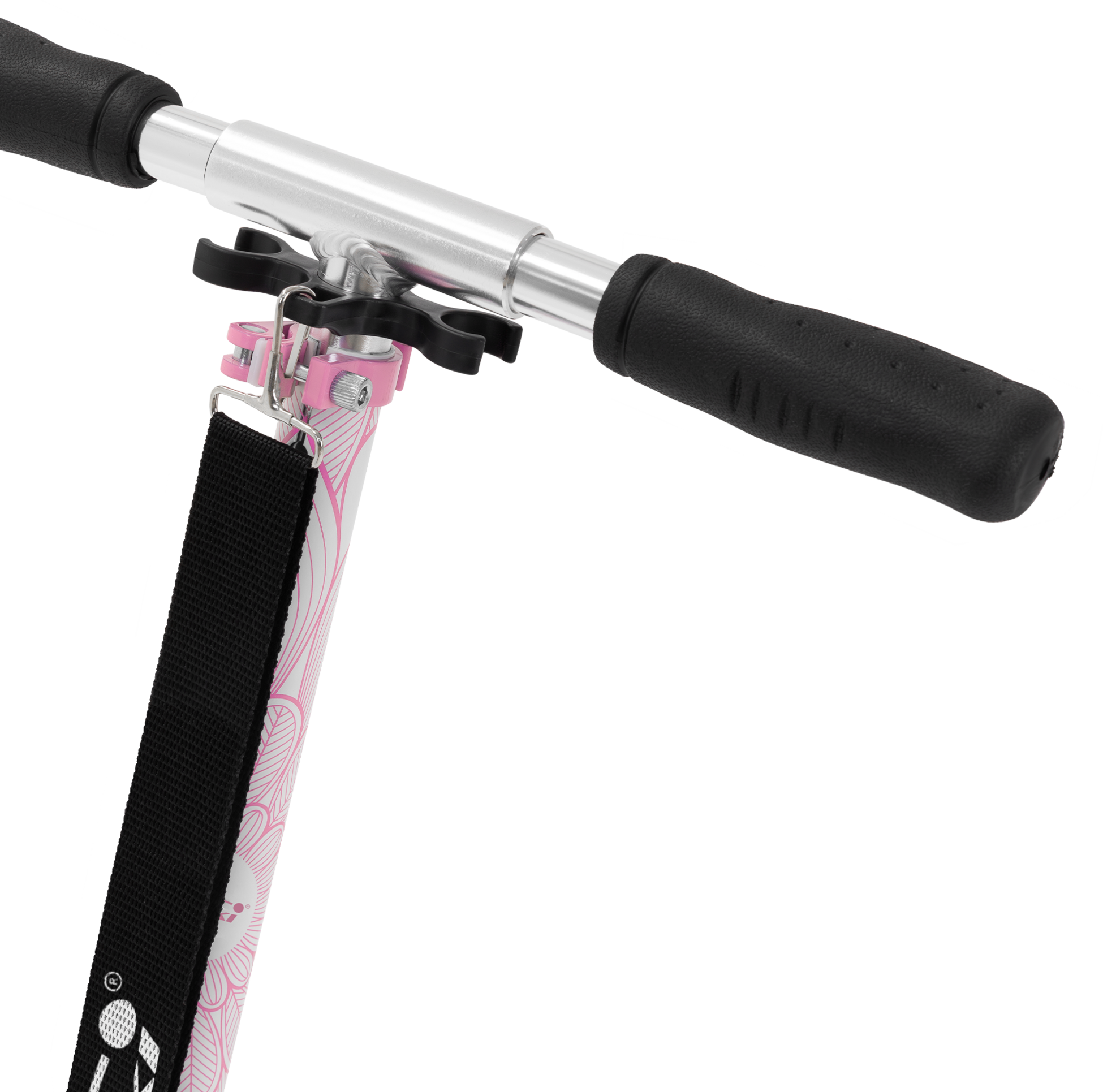 HAUKI, Hauki Foldable Pink City Scooter with Adjustable Handlebar, XXL Wheels, Rear Foot Brake