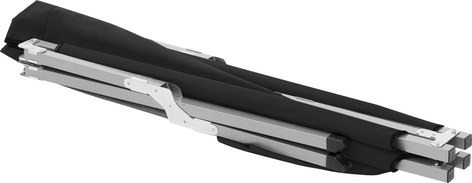 HAUKI, Hauki Folding Camping Bed Xl 210 X 83 X 46 Cm, Black Portable Sleeping Lounger With Carry Bag