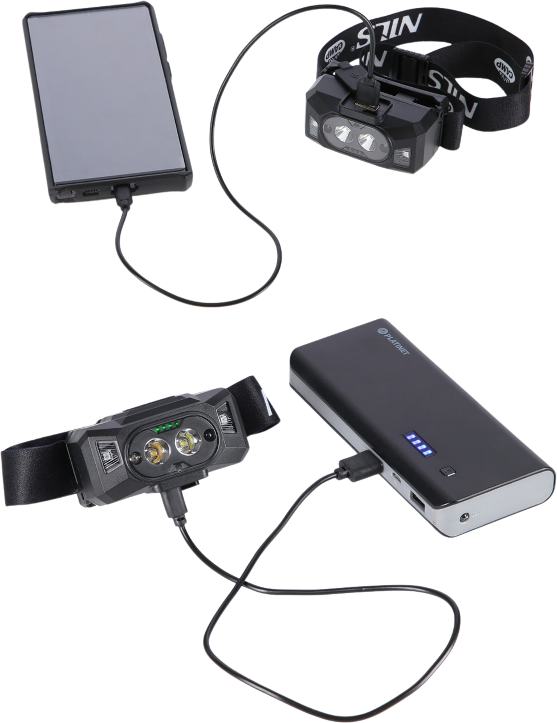 NORTHIX, Headlight 600 Lm, Rechargeable, Compact Design