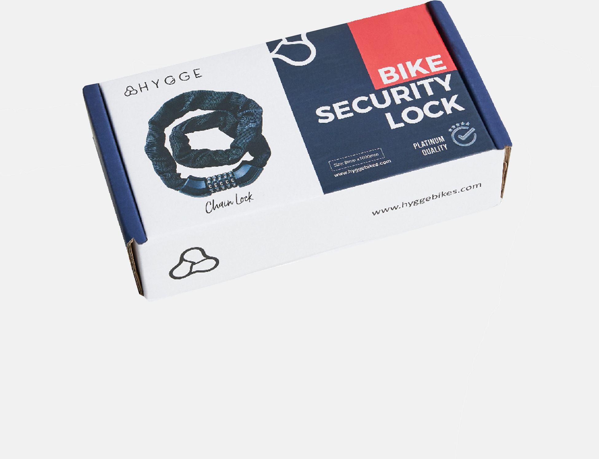 HYGGE BIKES, Heavy-Duty Bike Chain Lock &ndash; Anti-Theft Security Chain for E-Bikes and Motorbikes