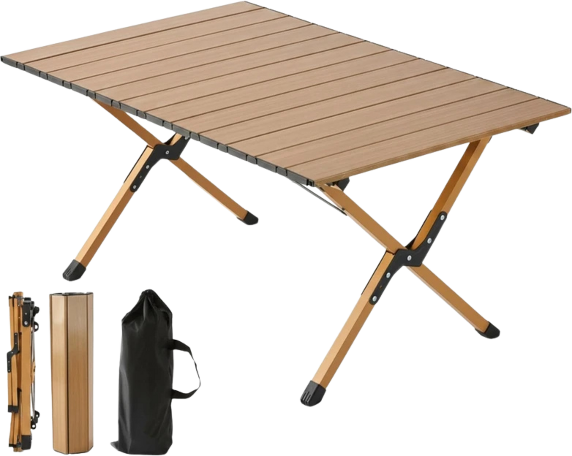 NORTHIX, Height-adjustable Folding Camping Table, Steel, Weatherproof