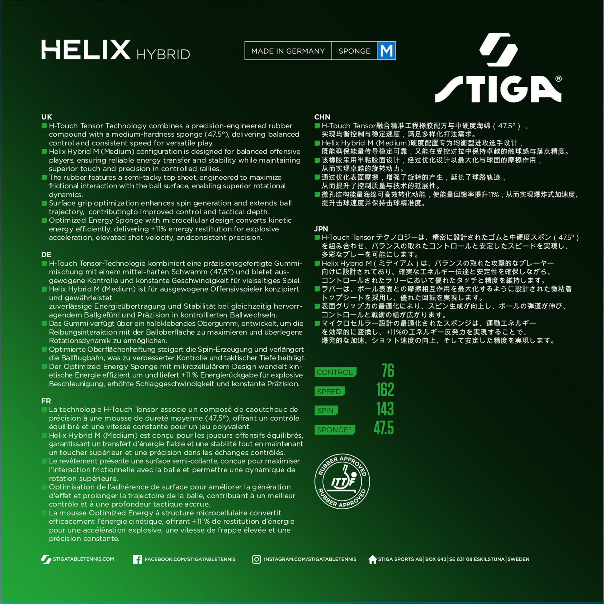 STIGA, Helix Hybrid M Red 2,2