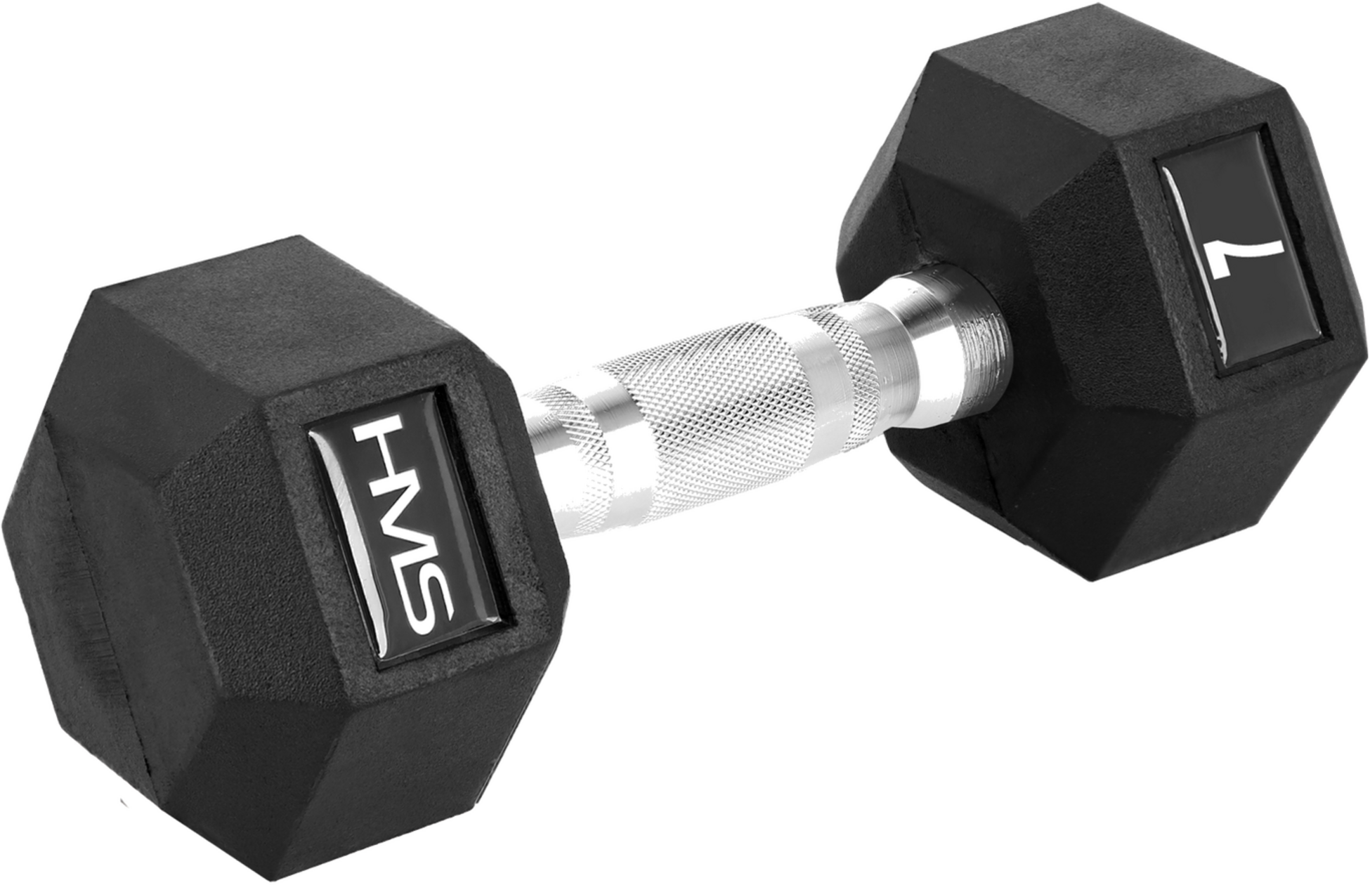 NORTHIX, Hex Dumbbell 7 Kg, Rubber Coated, Knurled Grip