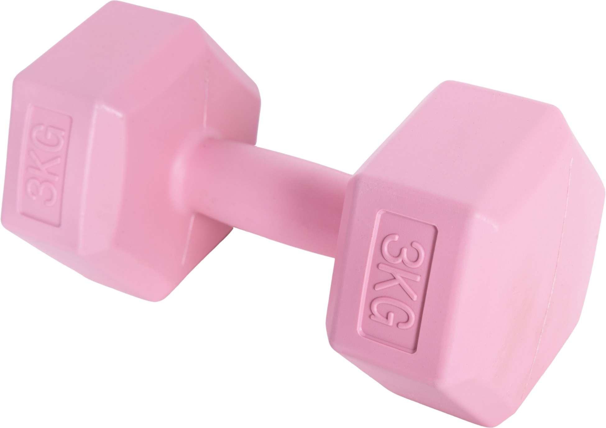 B2X, Hex Dumbbells Set 2x3 Kg, Exercise Weights, Fitness Load, Pink, Modernhome