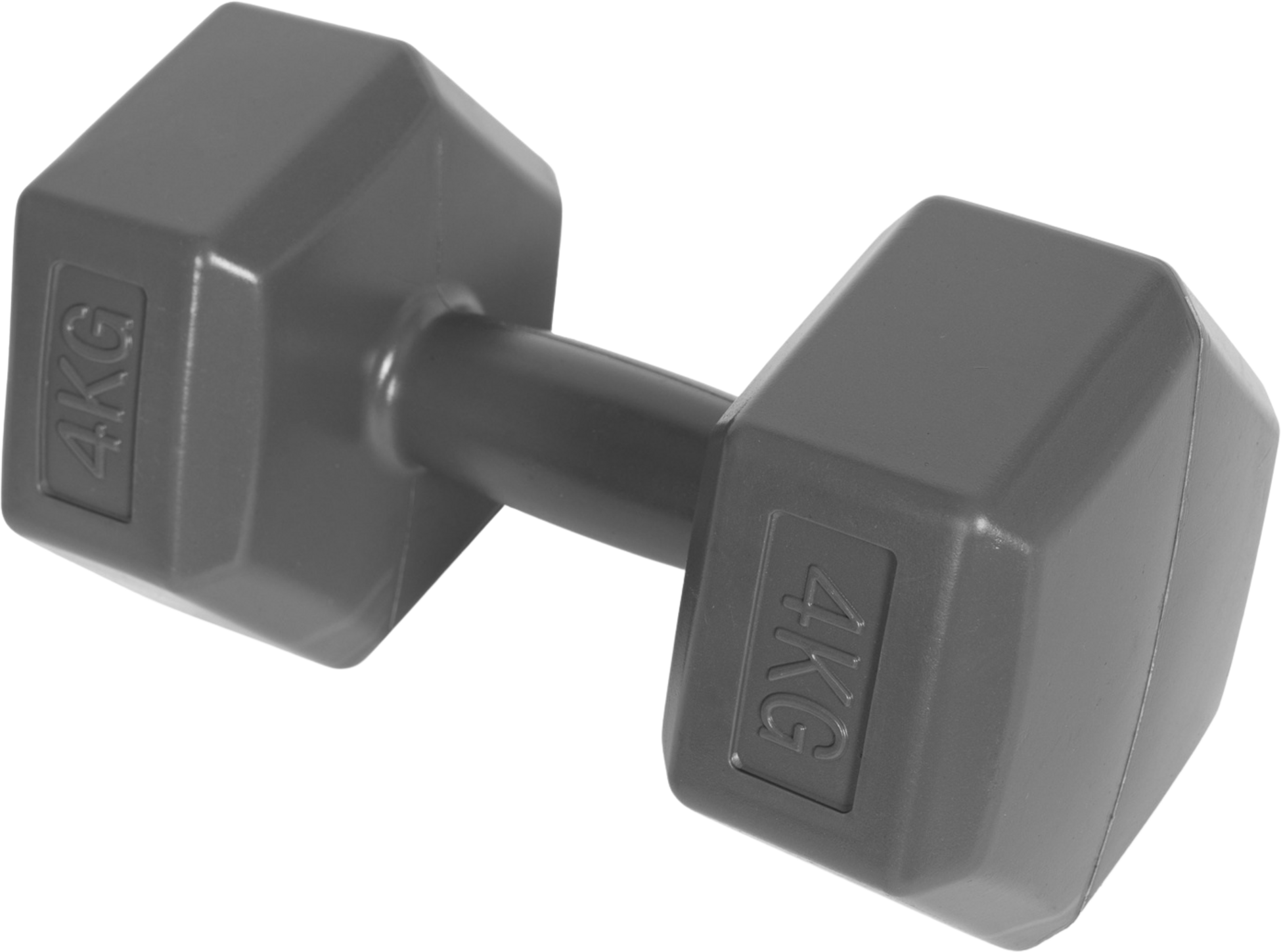 B2X, Hex Dumbbells Set 2x4 Kg, Exercise Weights, Fitness Load, Gray, Modernhome
