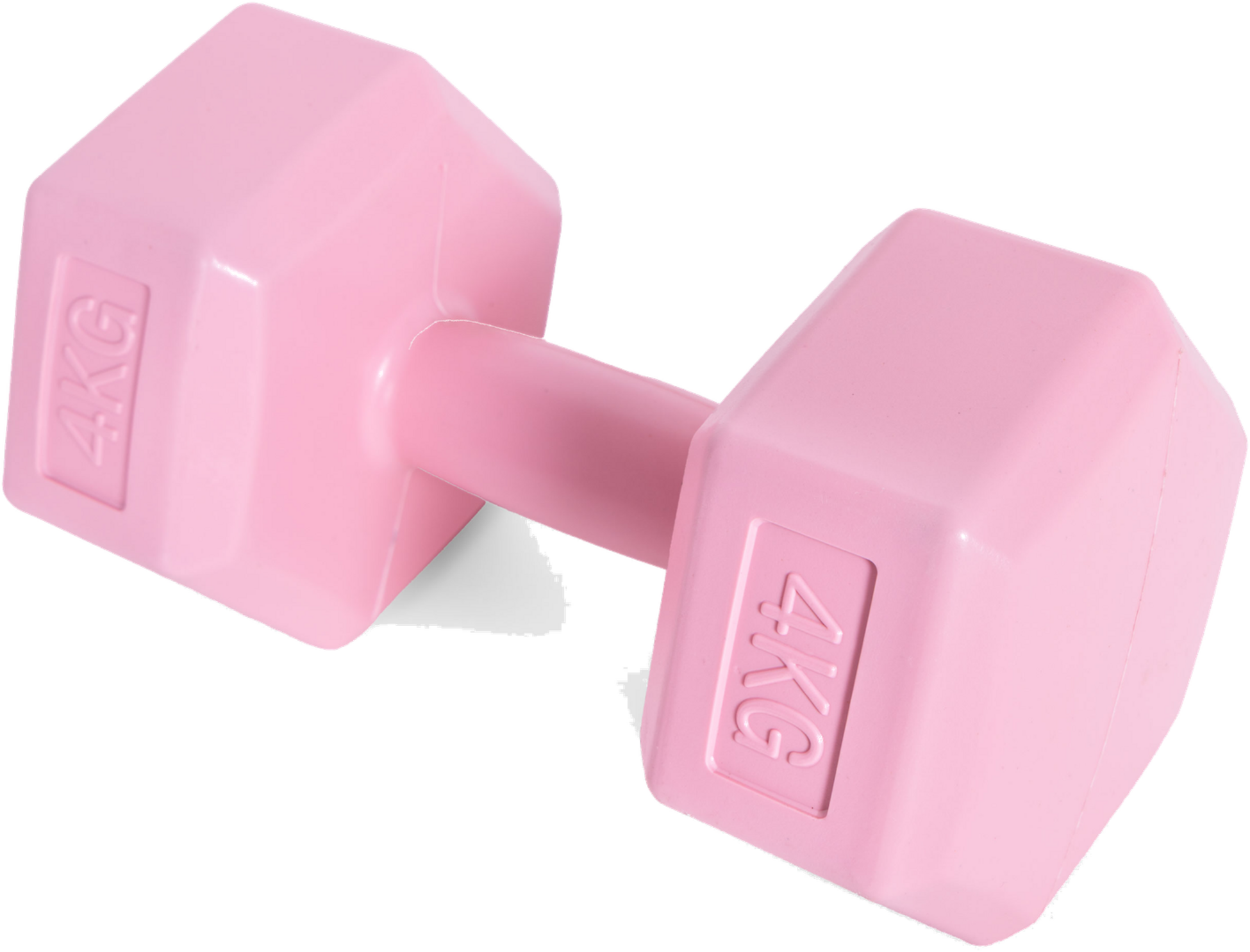 B2X, Hex Dumbbells Set 2x4 Kg, Exercise Weights, Fitness Load, Pink, Modernhome