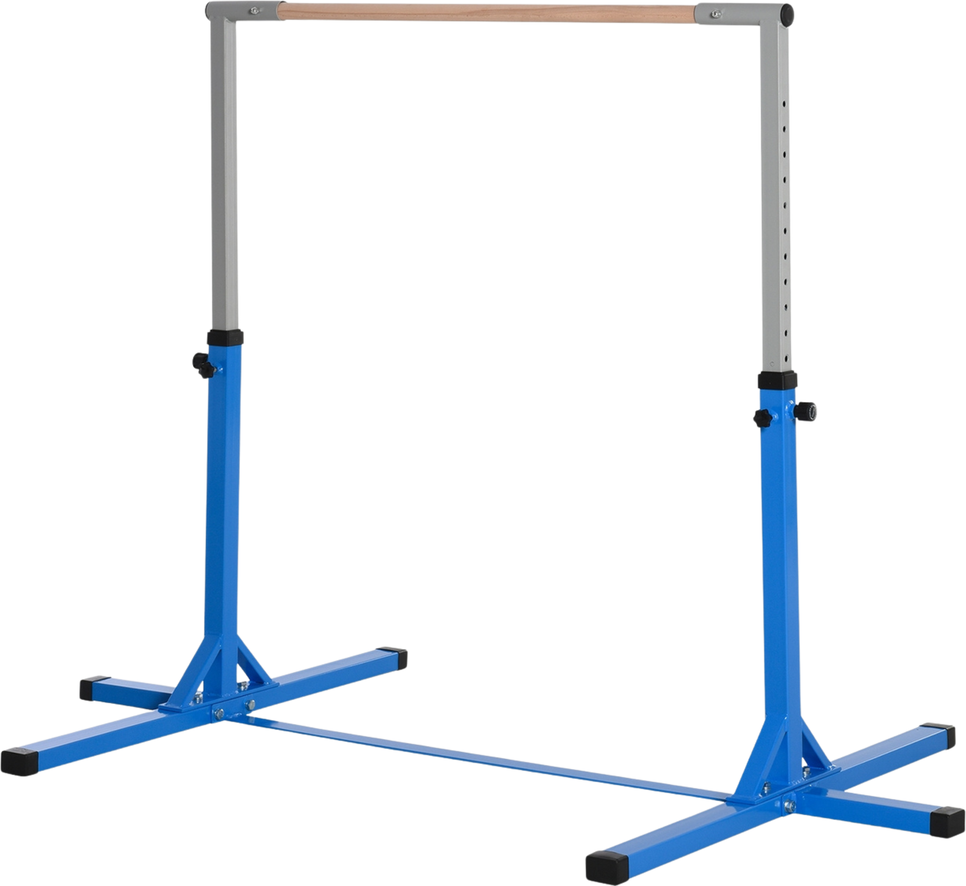 NORTHIX, High Bar, Height-adjustable Gymnastics Bar, 13 Levels, Loadable Up To 75 Kg, Made Of Steel And Beech