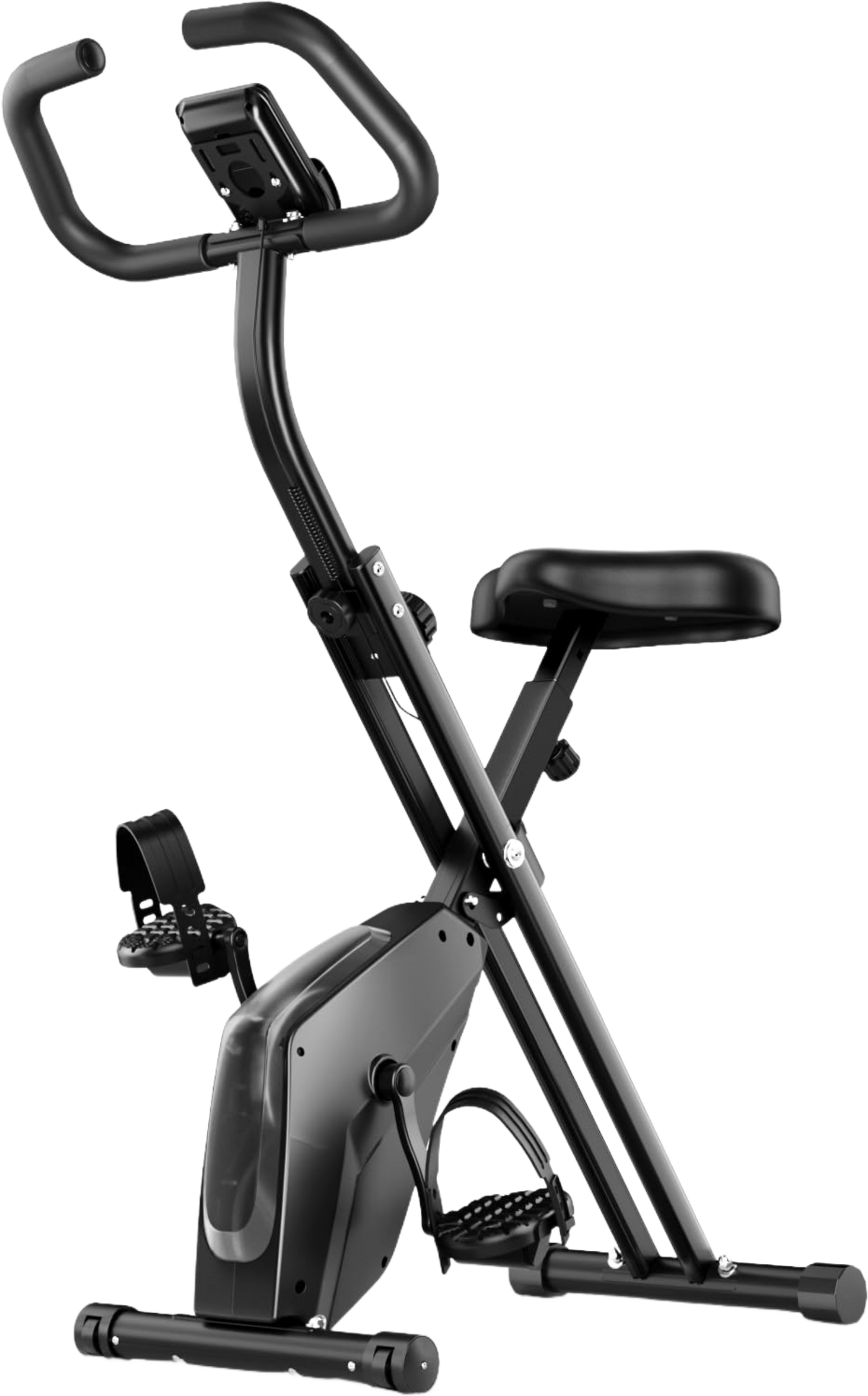 HOMEFITNESSCODE, Hopfällbar Motionscykel Med Magnetmotstånd , Lcd-skärm – Hemmaträning