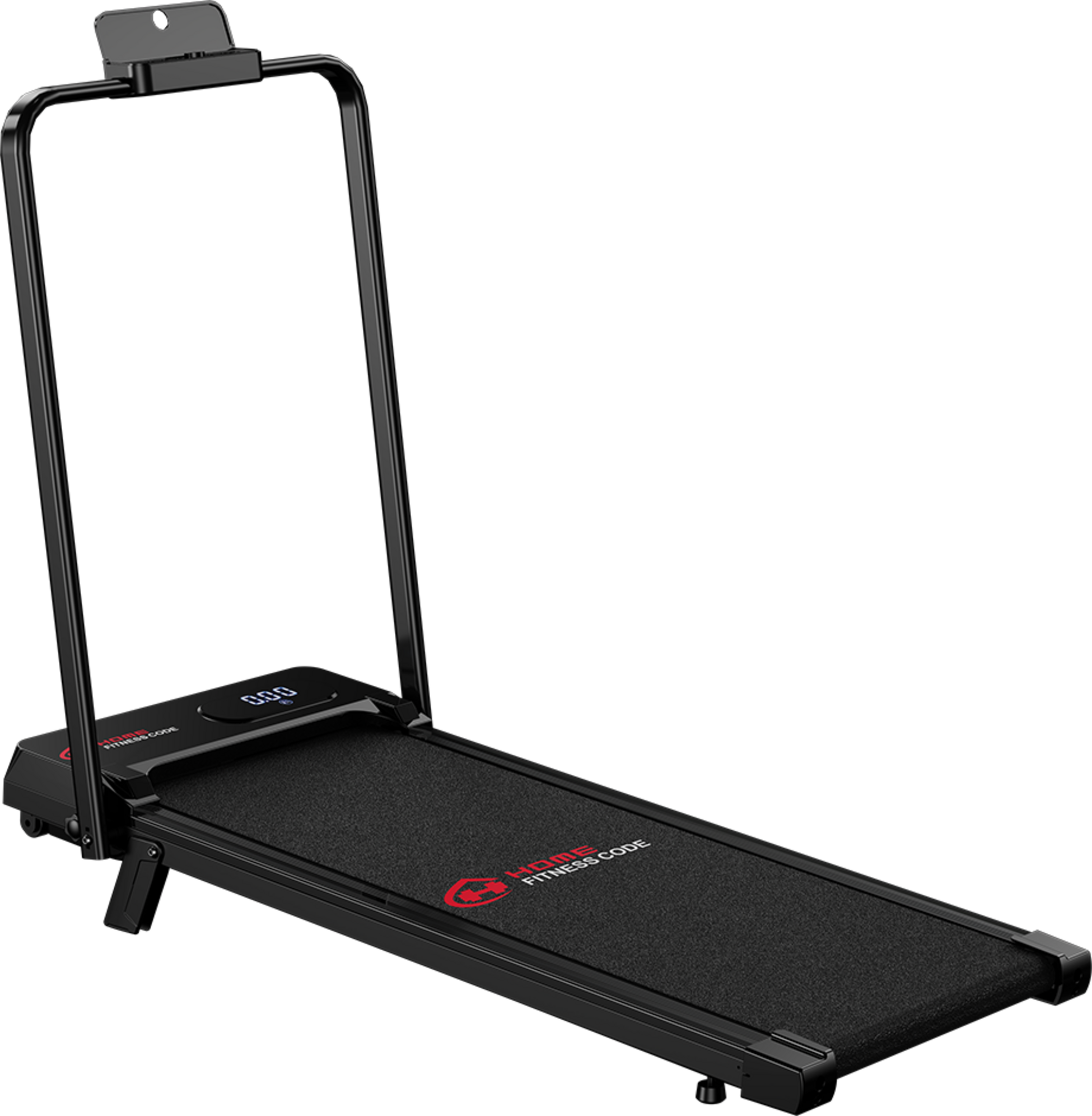 HOMEFITNESSCODE, Hopfällbart löpband, 5 % manuell lutning, 1–6 km/h
