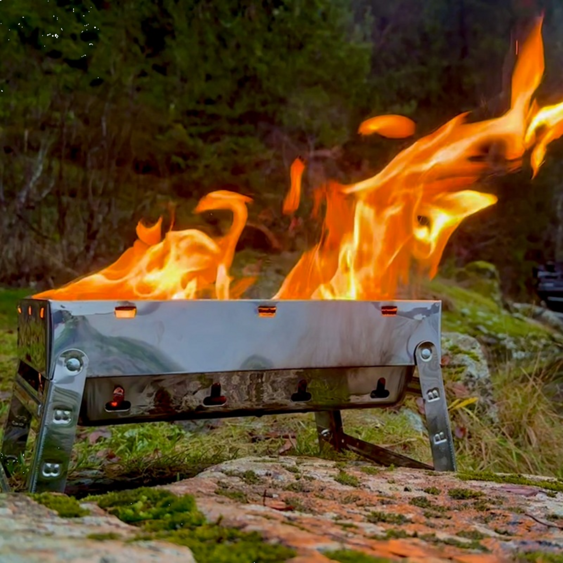 HURRICANE, Hurricane Grill Box Stainless Steel 39x30x8cm