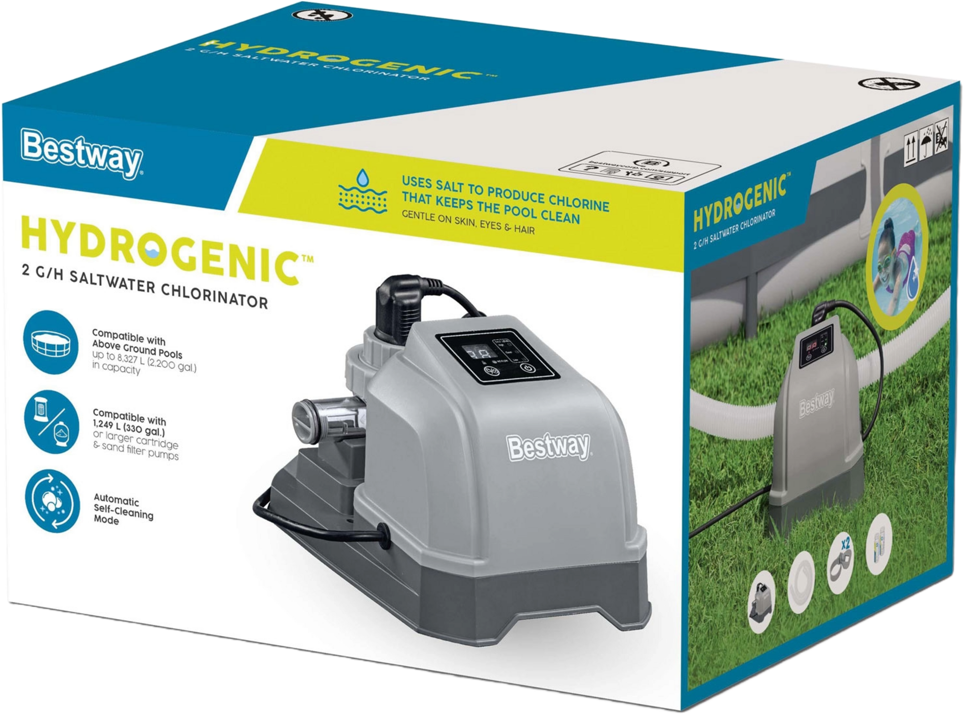 BESTWAY, Hydrogenic 2 G/h Saltvatten Klorinator