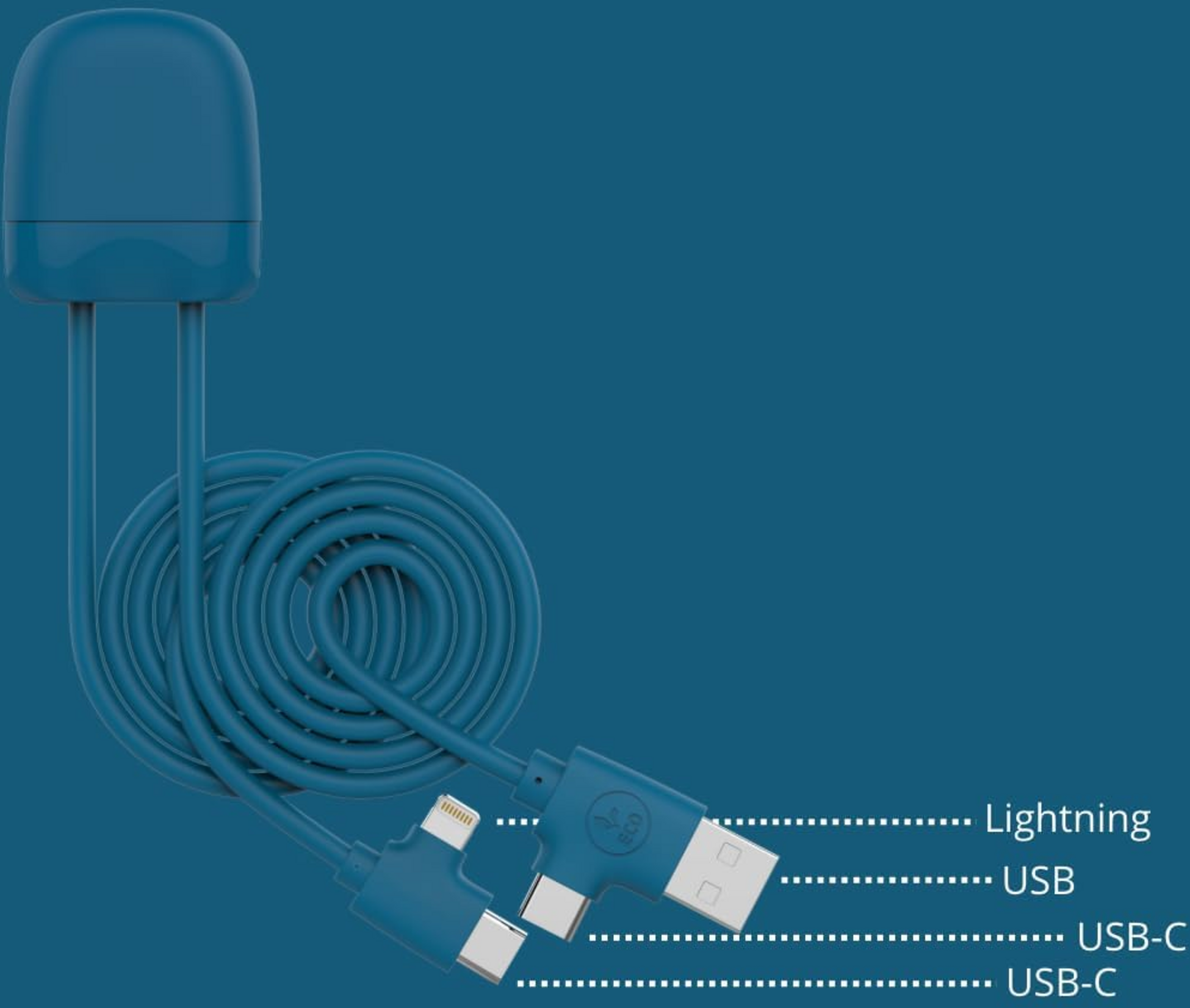 XOOPAR, Ice-c Multi-connector Laddningskabel Blå