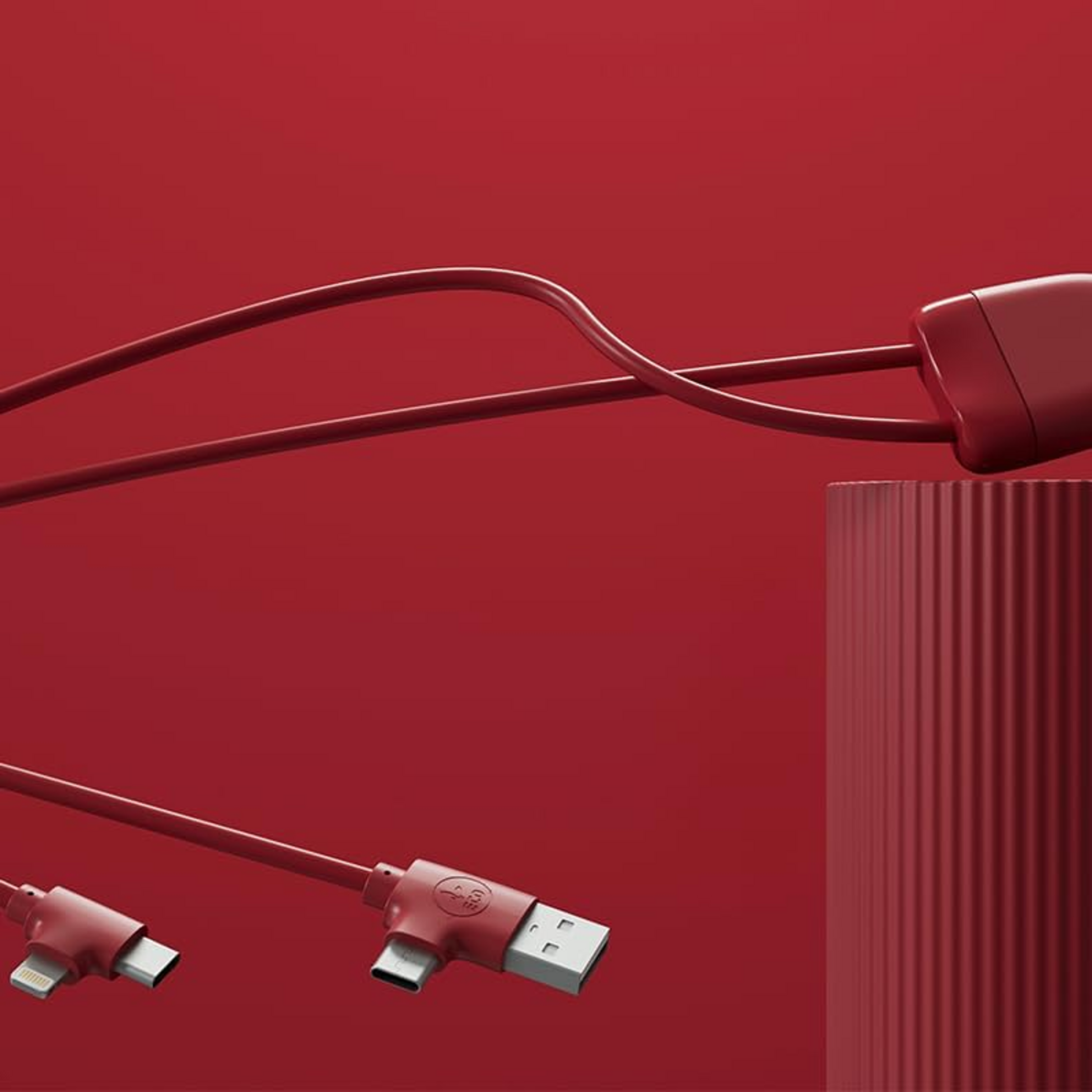 XOOPAR, Ice-c Multi-connector Laddningskabel R&ouml;d