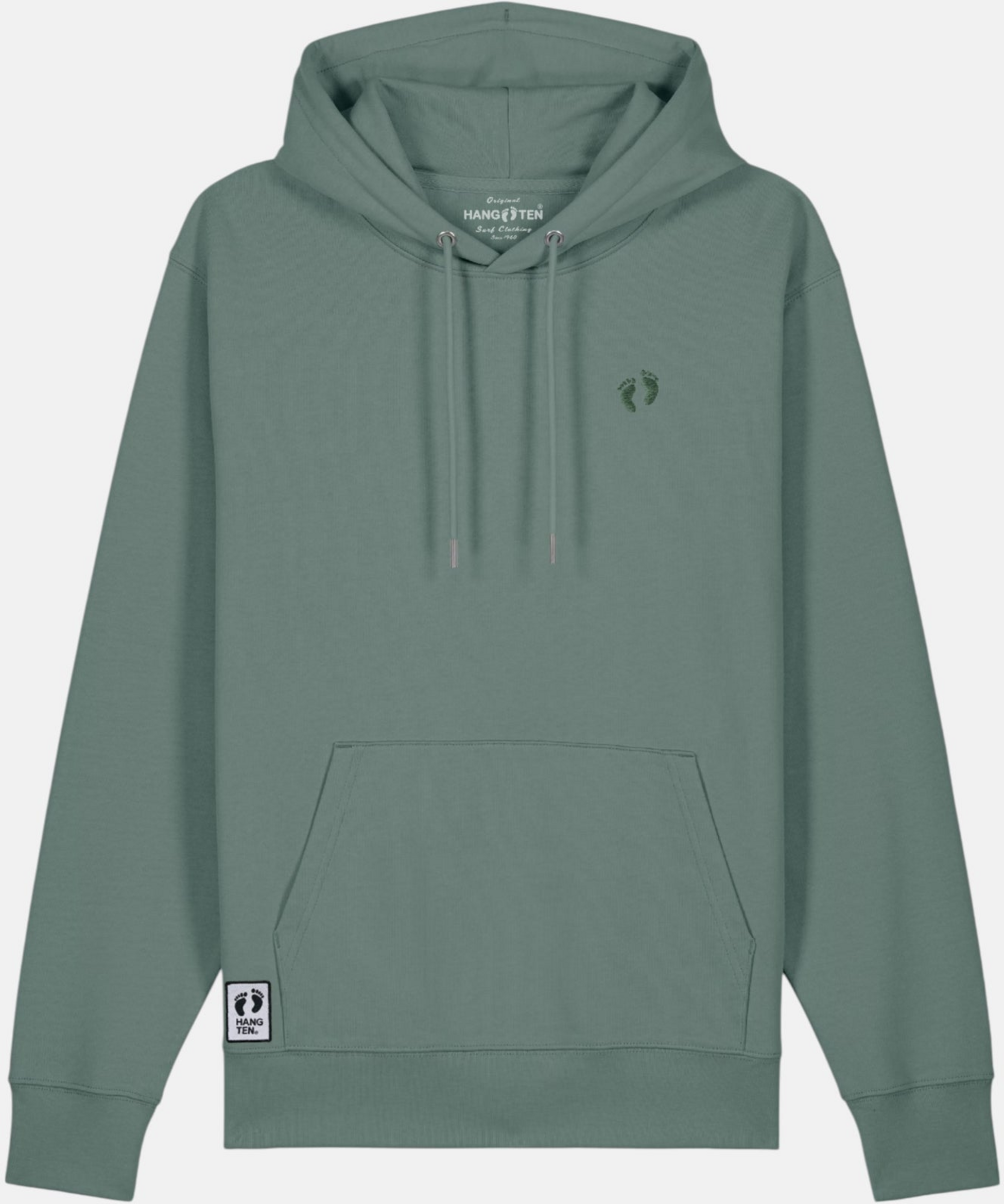 HANG TEN, Icon Feet Organic Cotton Hoodie - Green Bay