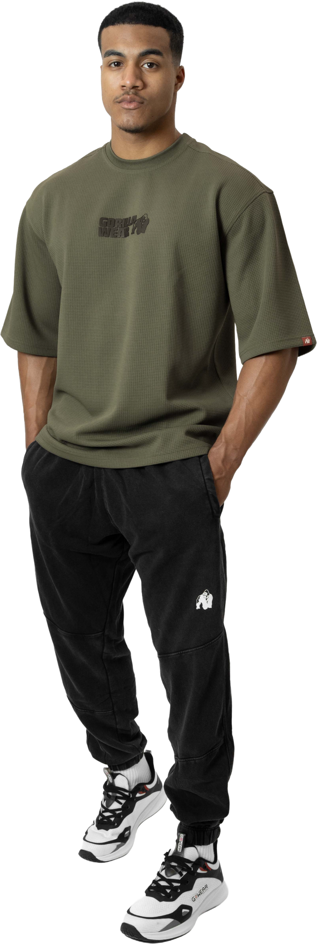 GORILLA WEAR, Idaho Oversized Waffle T-shirt
