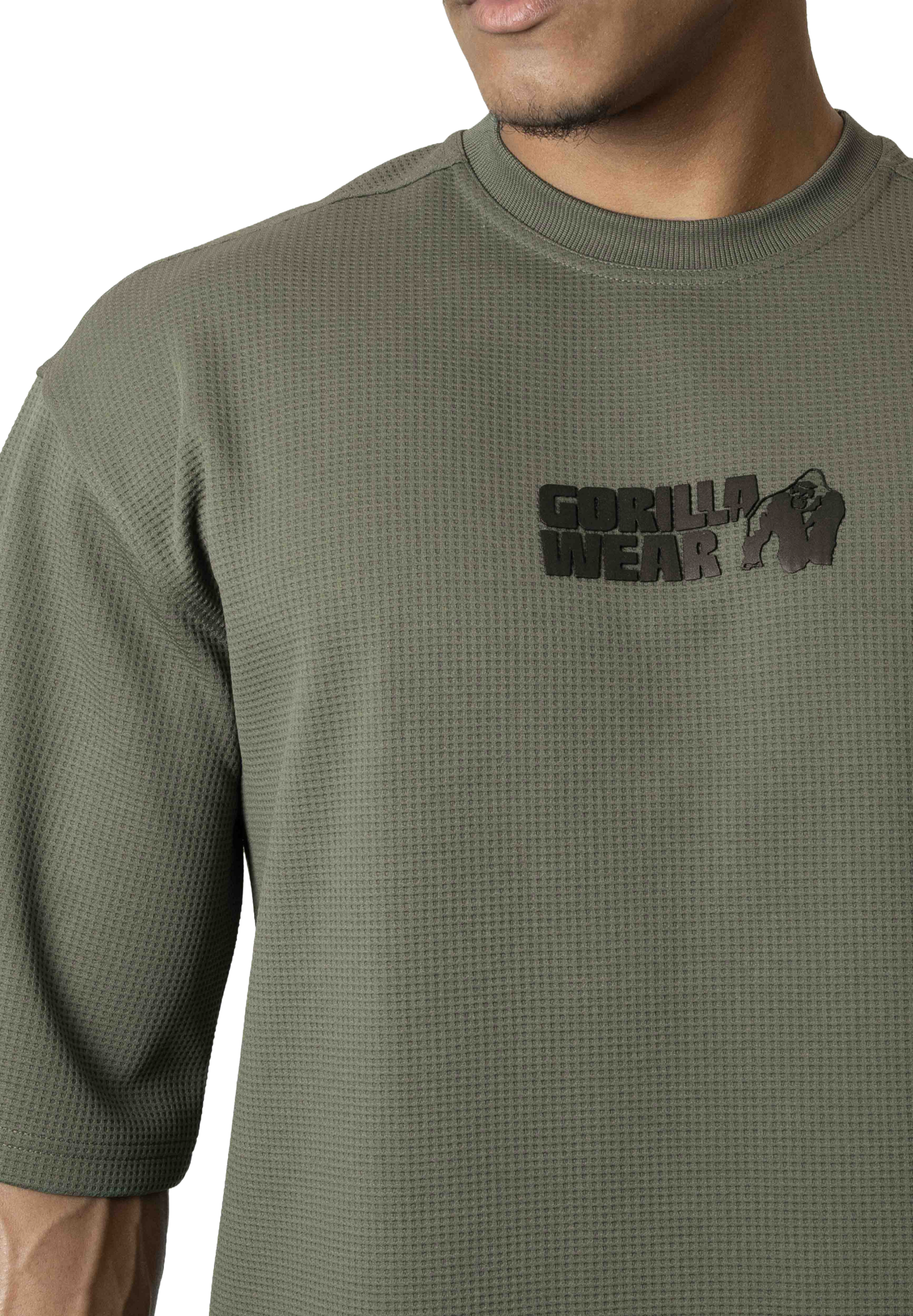 GORILLA WEAR, Idaho Oversized Waffle T-shirt