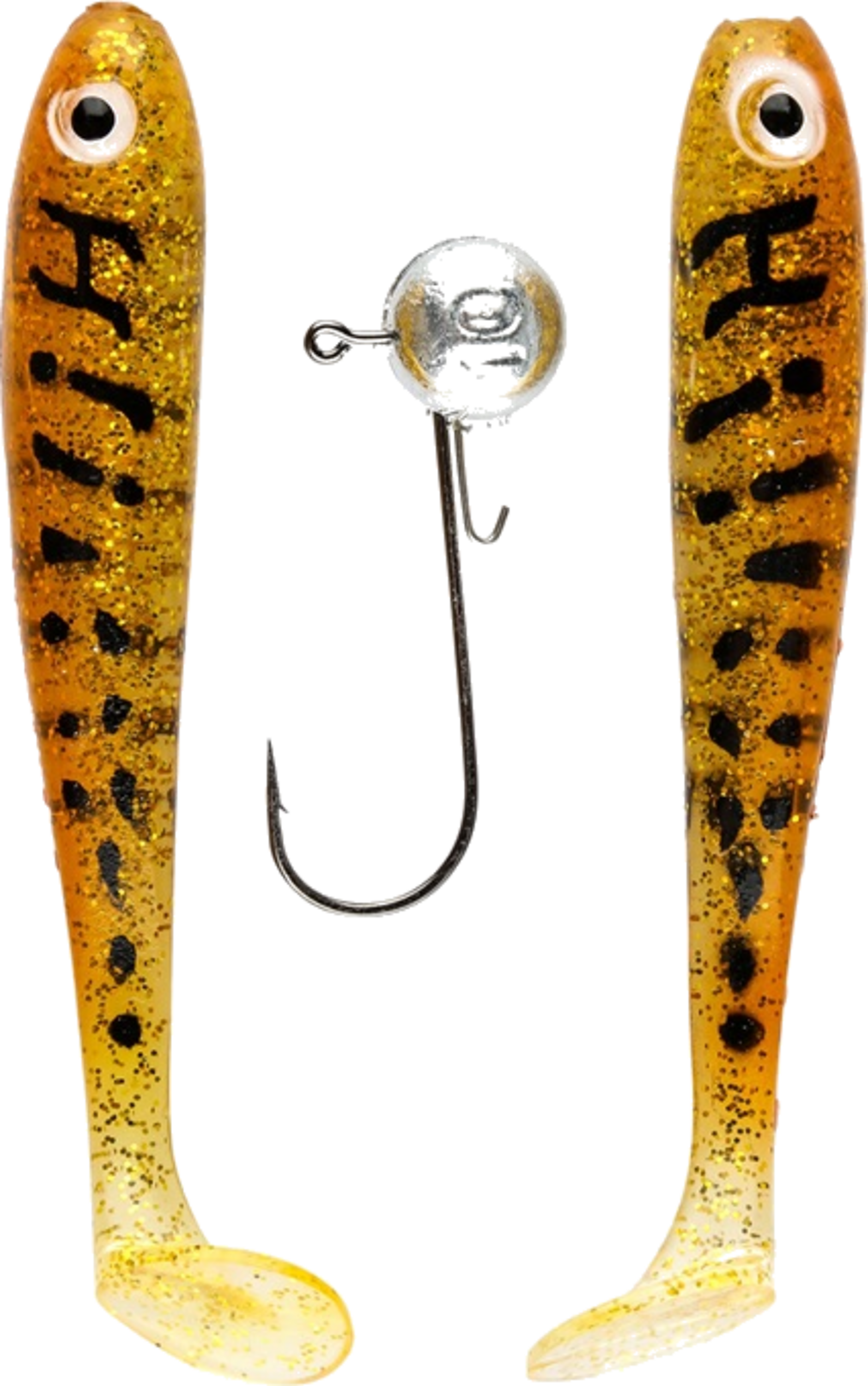 IFISH, Ifish The Demon Shad 10cm, 2-pack Including Jig Head - Motoroil