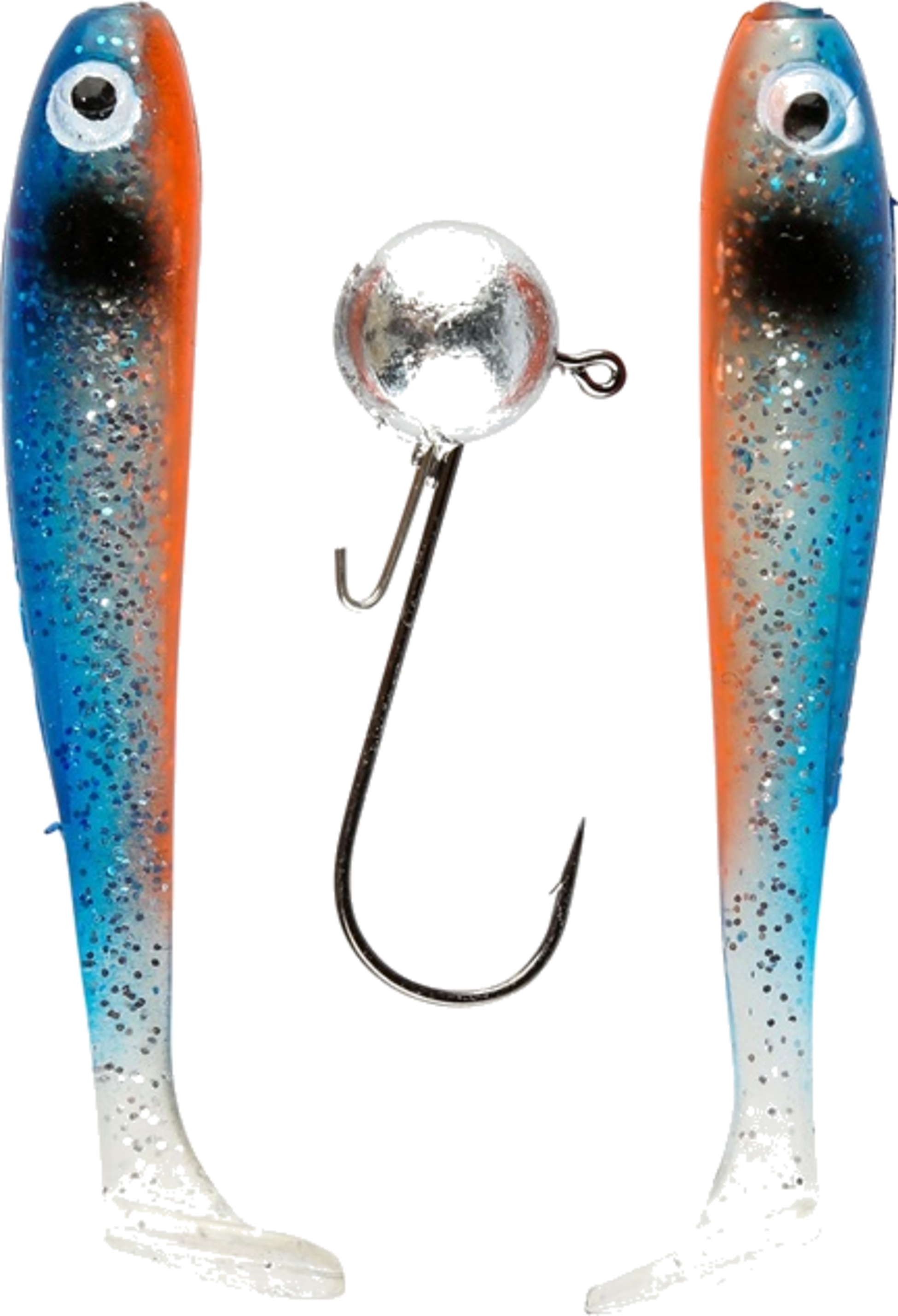 IFISH, Ifish The Demon Shad 7cm, 2-pack Including Jig Head - Ghost Blue