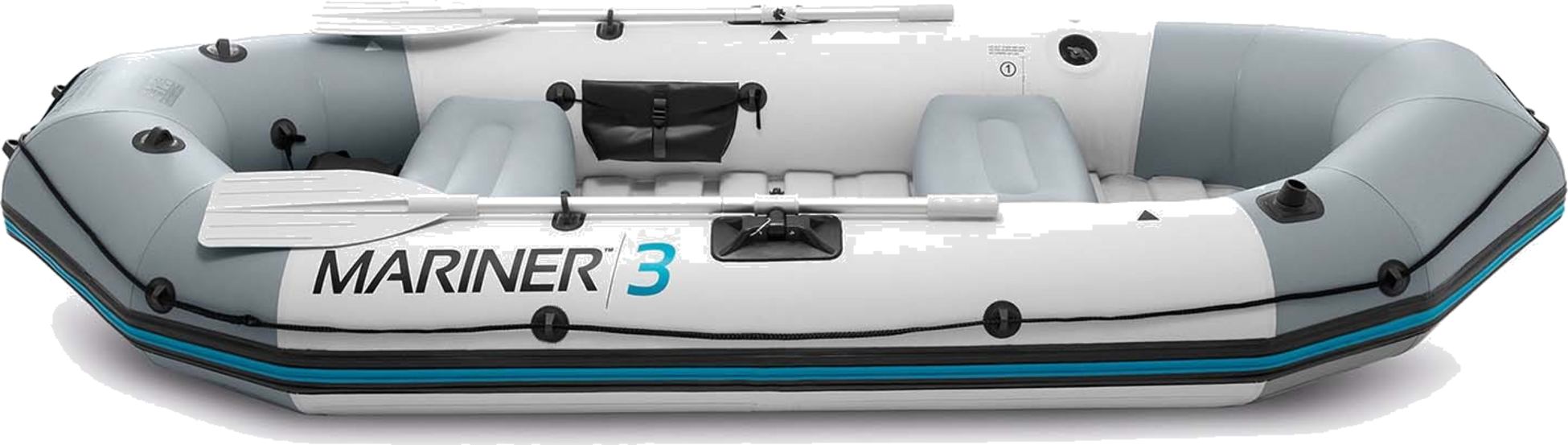 INTEX, Inflatable Boat Mariner 3 For 3 Persons Paddles Pump Fishing Rod Holders And Motor Mount Intex 68373