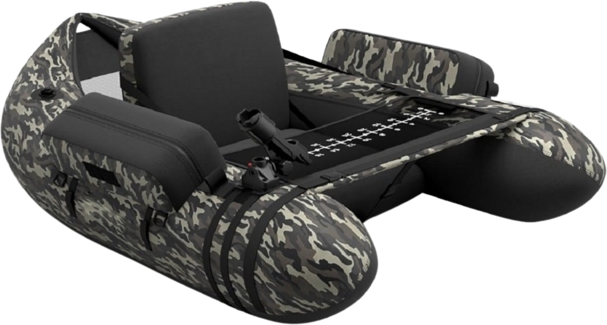 NORTHIX, Inflatable Fishing Float Tube With Adjustable Backrest, 135x109x54 Cm