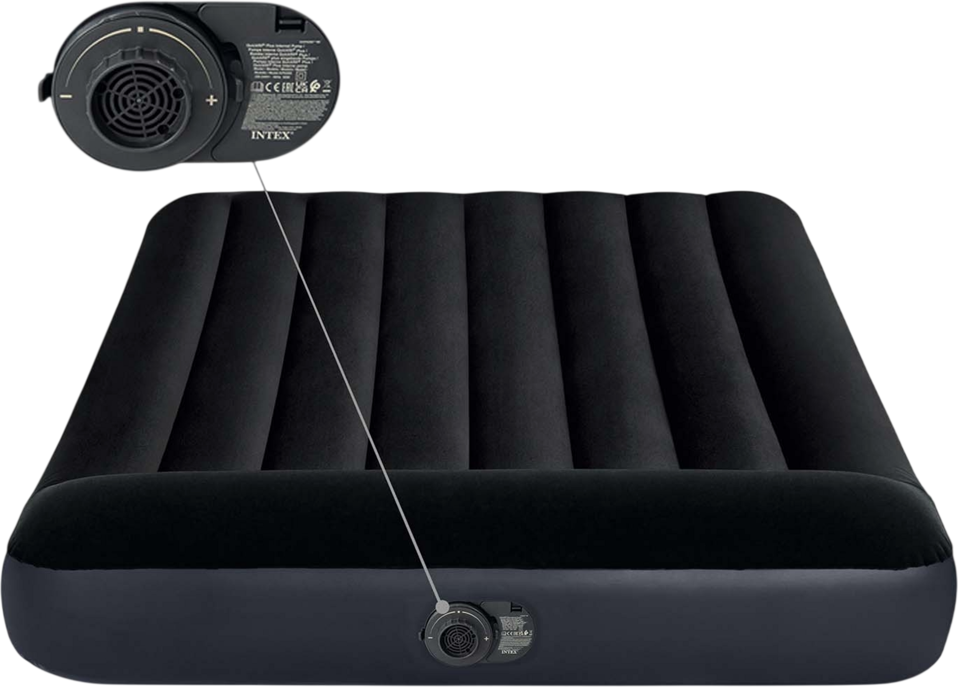 B2X, Inflatable Mattress 203x152x25 Cm With Built-in Electric Pump Intex 64150