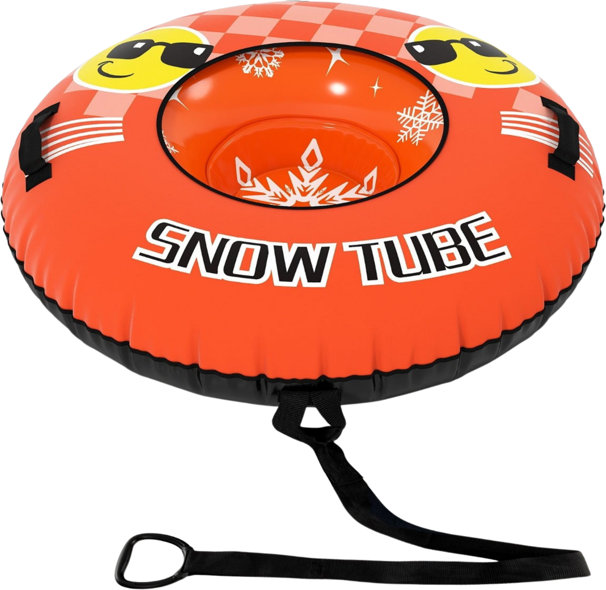 NORTHIX, Inflatable Snow Tube With Handles  Tow Rope, Orange