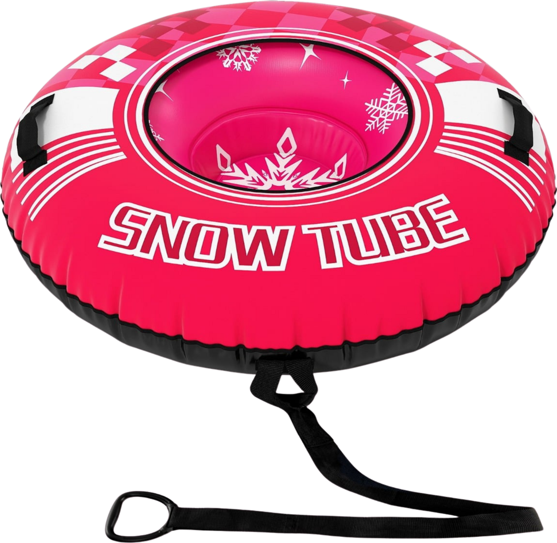 NORTHIX, Inflatable Snow Tube With Handles  Tow Rope, Pink