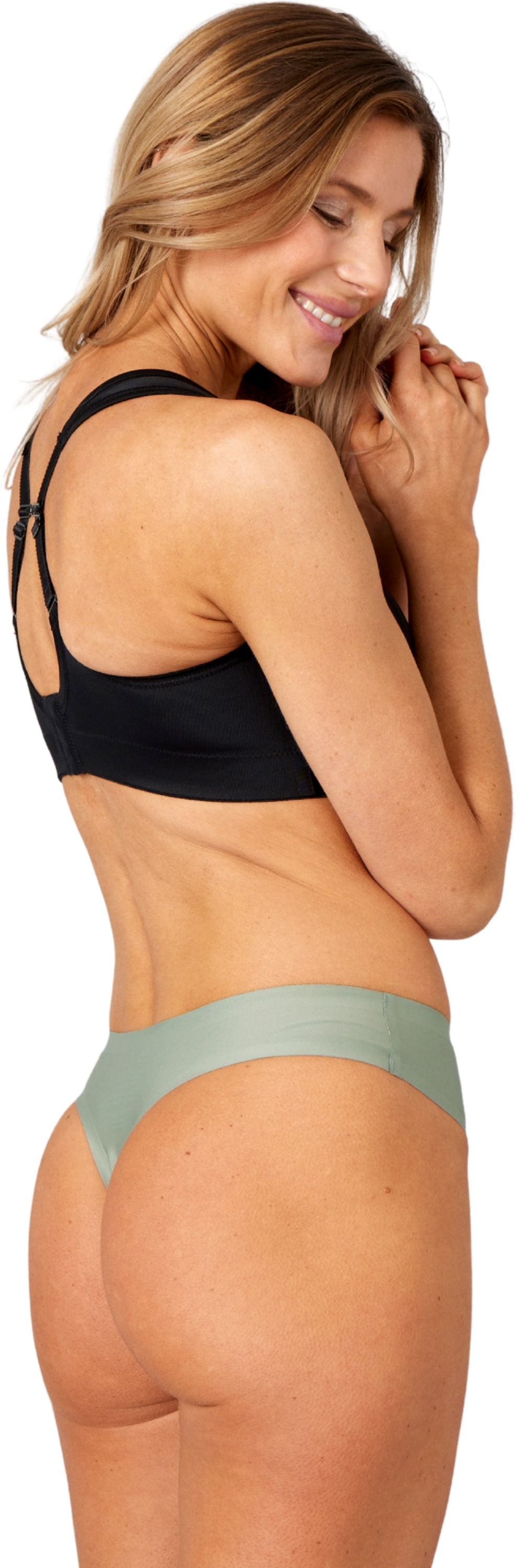 PURE LIME, Invisible Microfiber Thong 2 Pack