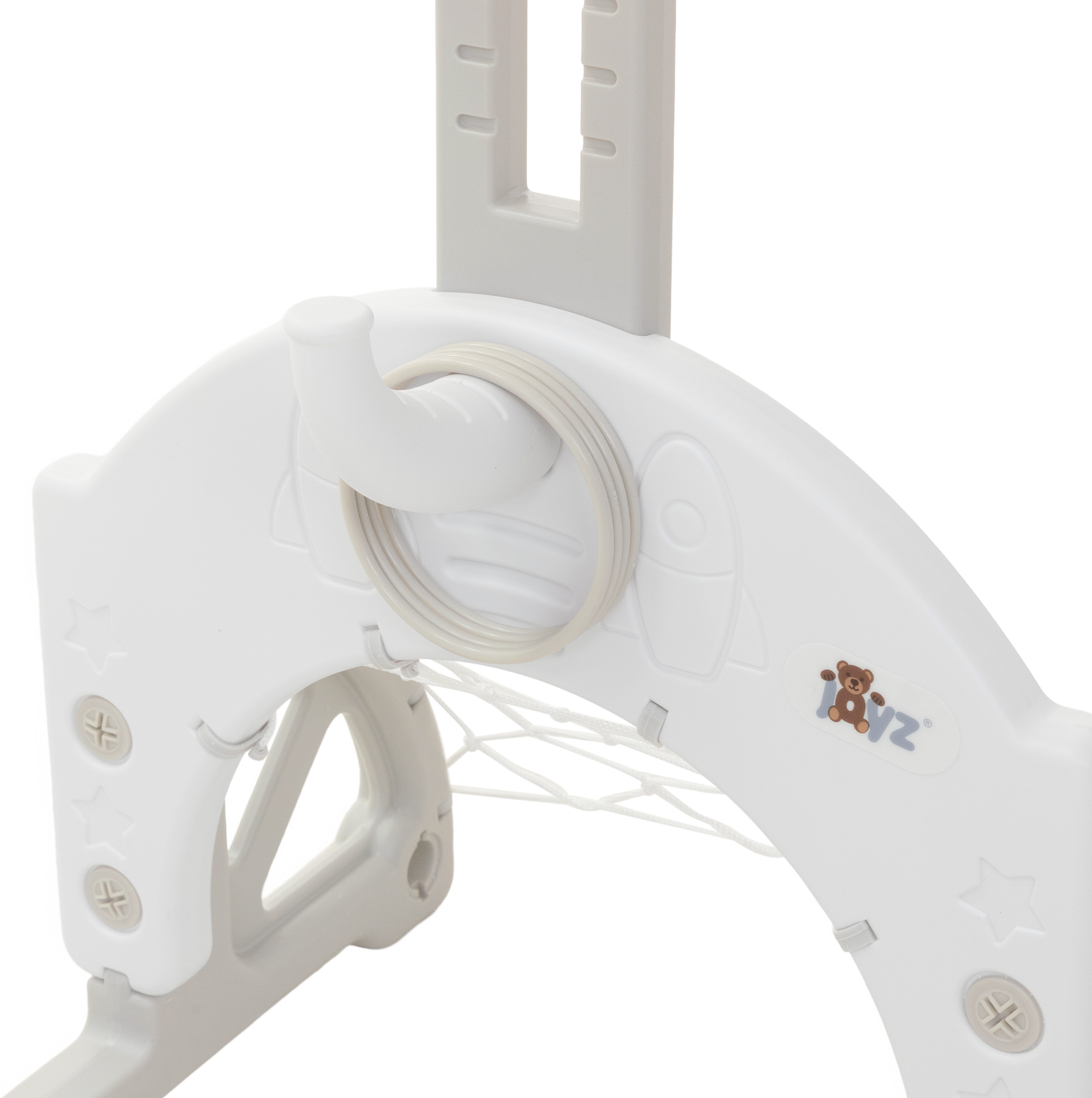 JOYZ, Joyz Kids Basketball Hoop Set 3-in-1, Height Adjustable, Including Football Goal, Rings And Balls