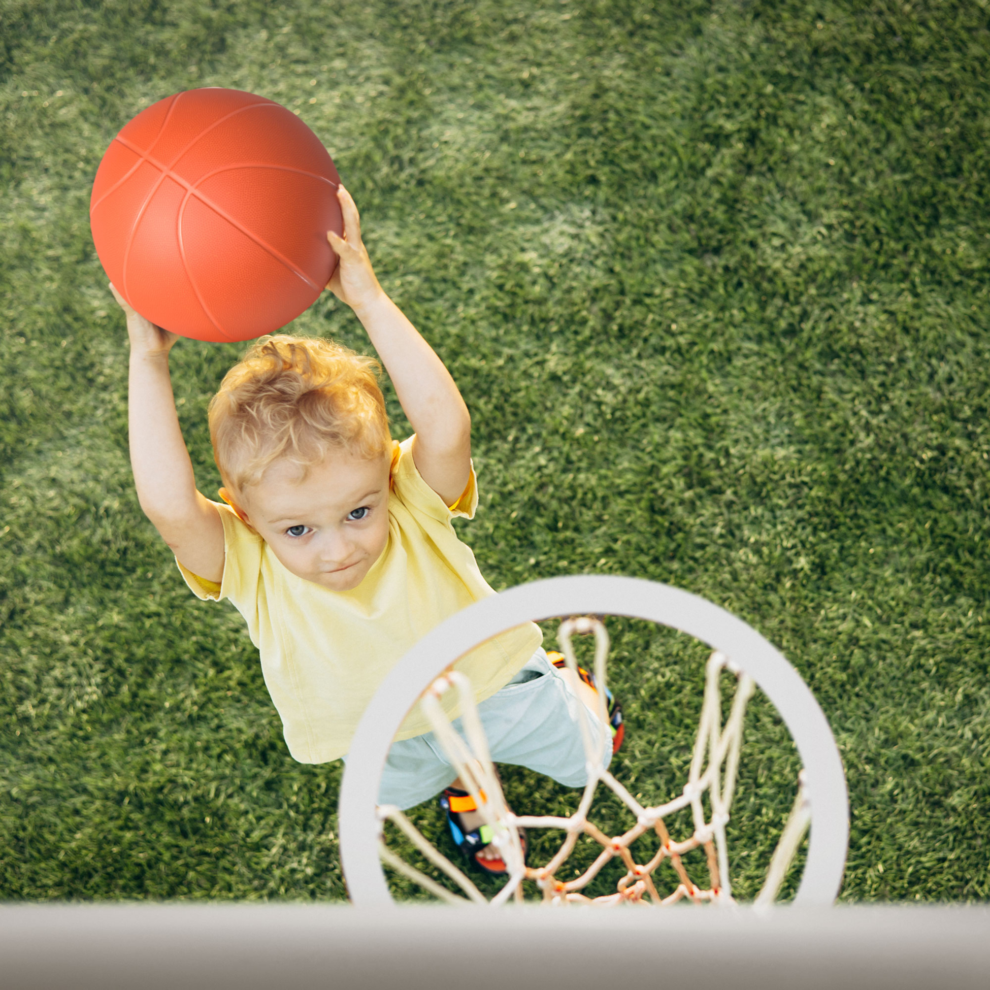 JOYZ, Joyz Kids Basketball Hoop Set 3-in-1, Height Adjustable, Including Football Goal, Rings And Balls