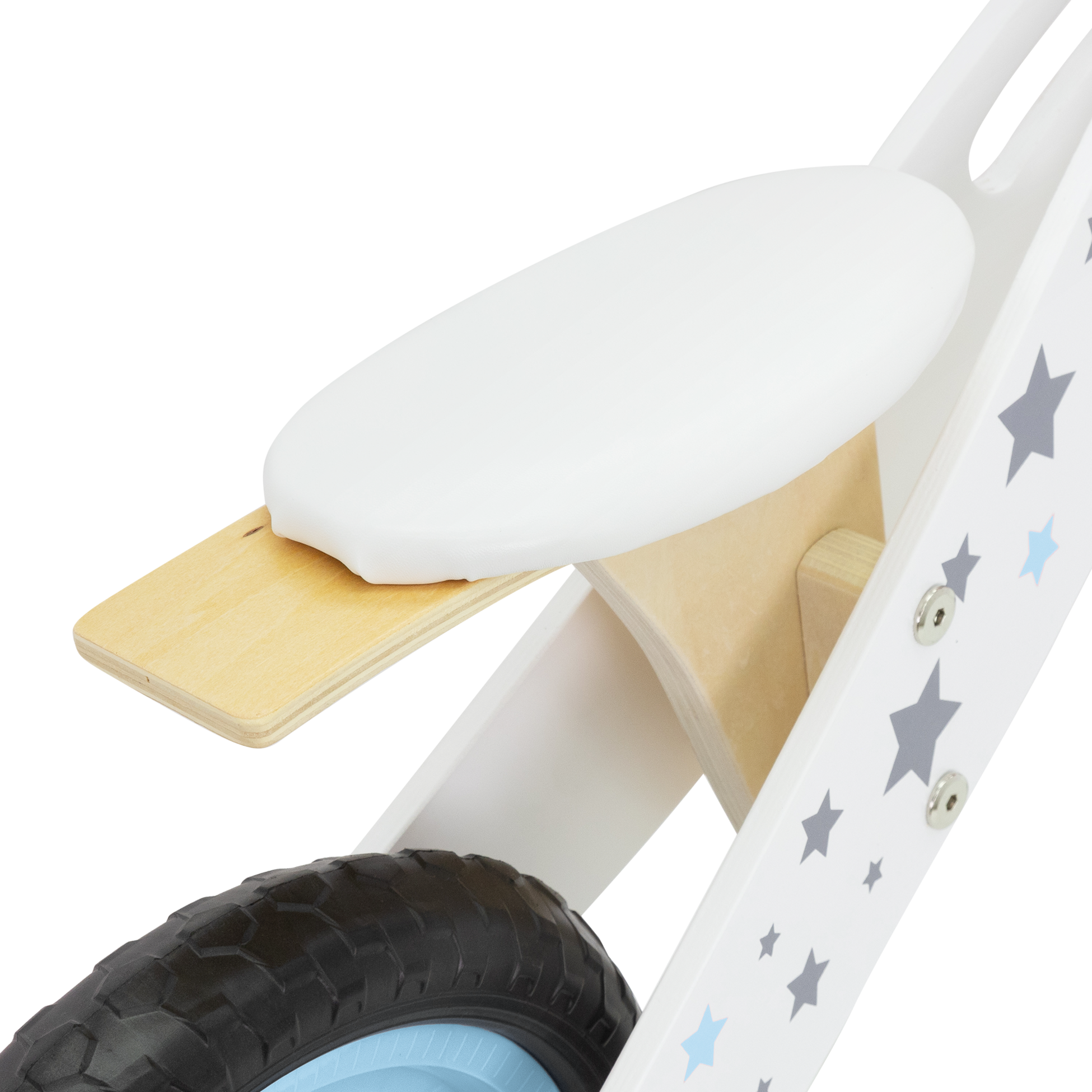 JOYZ, Joyz Wooden Balance Bike For Children 2 Years Plus Blue Adjustable Seat Toddler Run Bicycle