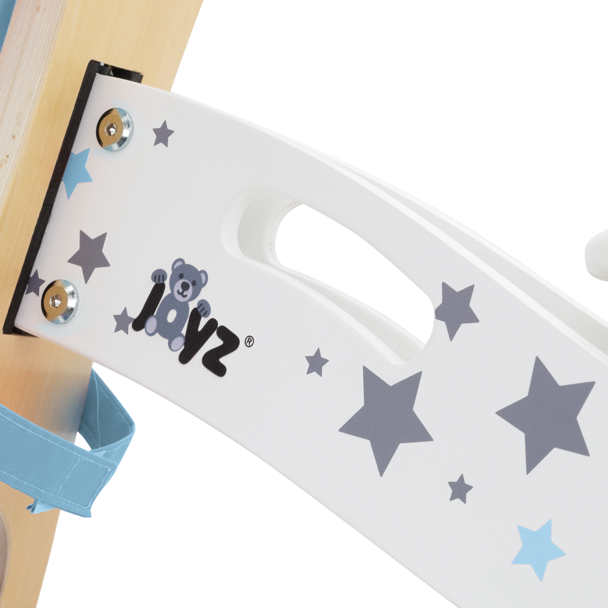 JOYZ, Joyz Wooden Balance Bike For Children 2 Years Plus Blue Adjustable Seat Toddler Run Bicycle