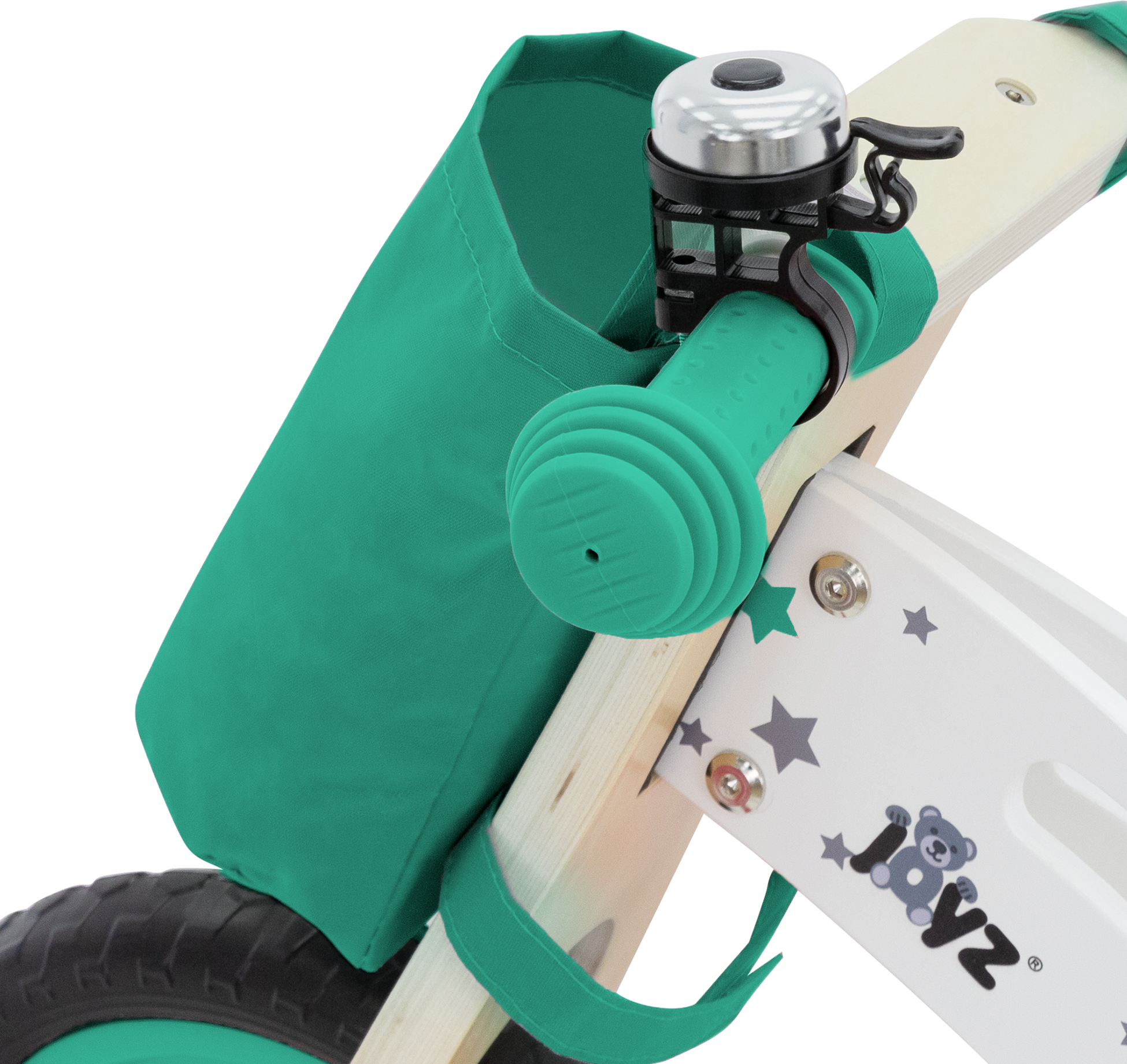 JOYZ, Joyz Wooden Balance Bike For Children 2 Years Plus Green Adjustable Seat Toddler Run Bicycle