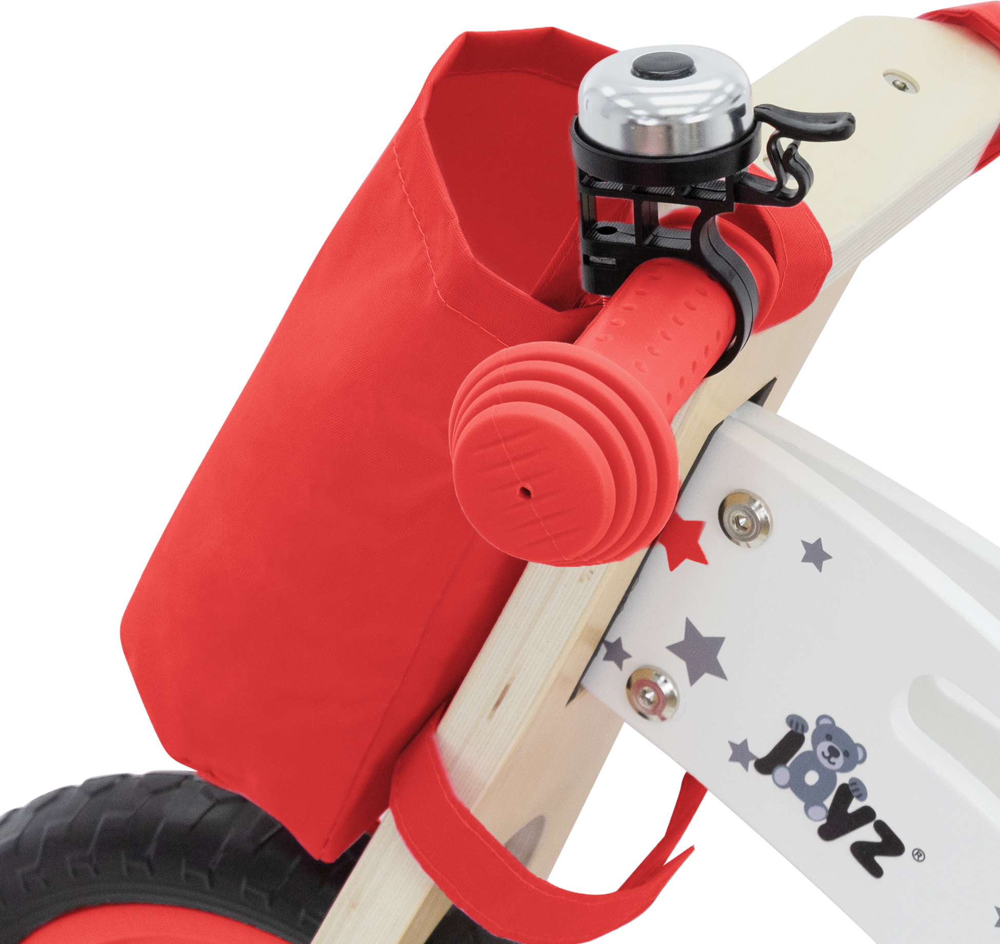 JOYZ, Joyz Wooden Balance Bike For Children 2 Years Plus Red Adjustable Seat Toddler Run Bicycle
