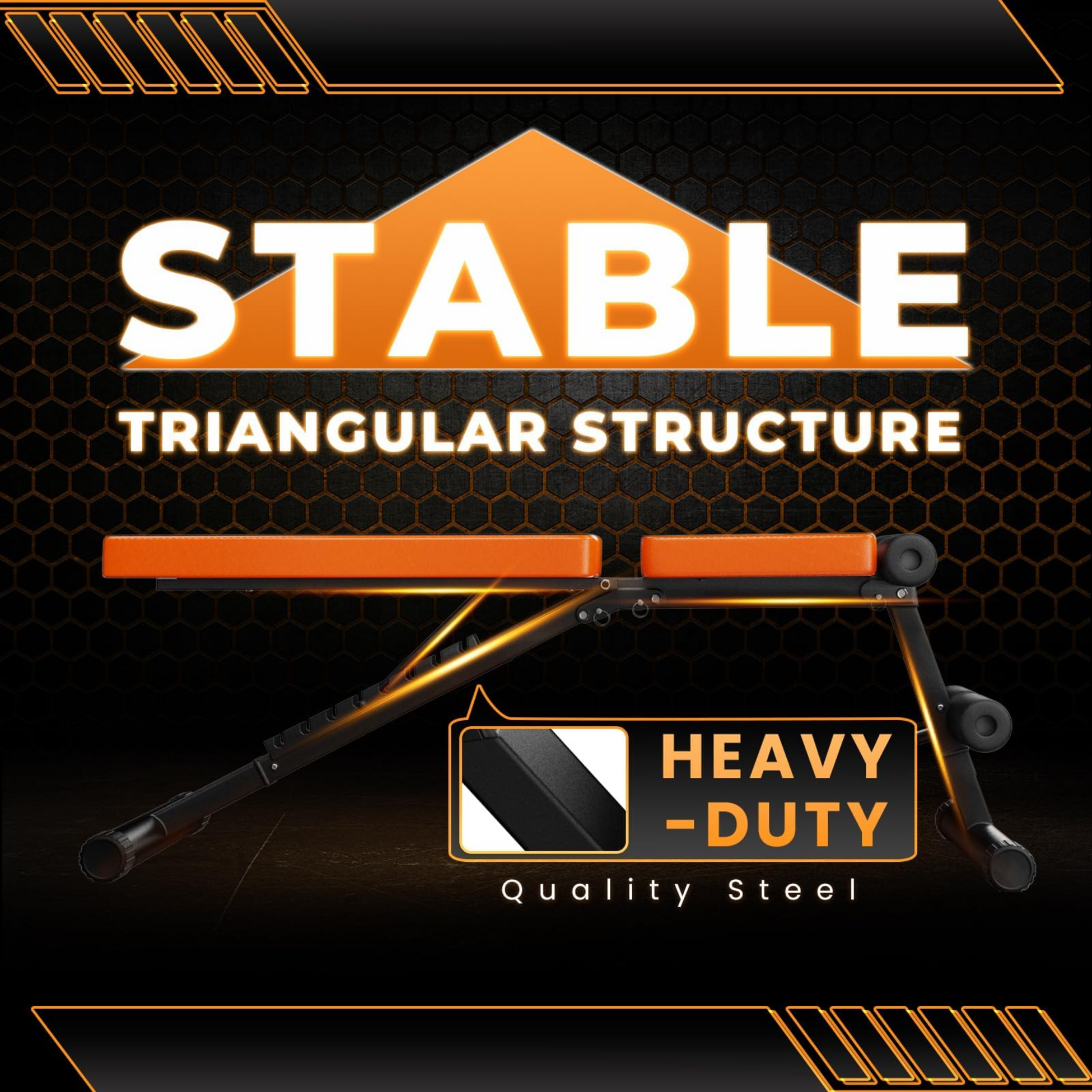 HOMEFITNESSCODE, Justerbar 7-i-1 Träningsbänk – Hopfällbar, Ergonomisk , Stark