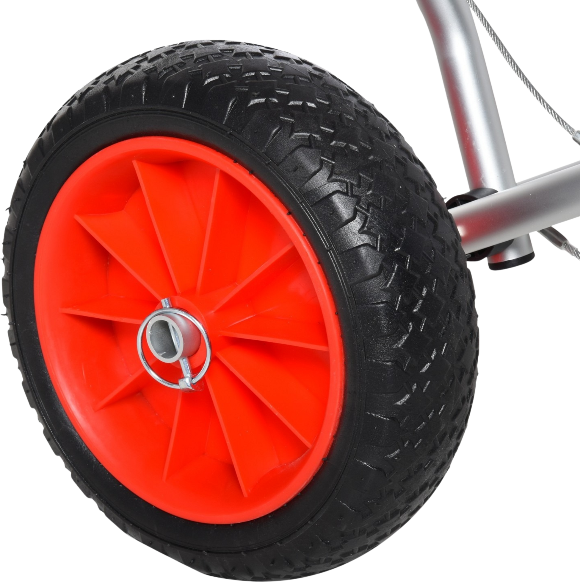 NORTHIX, Kayak Trolley, Aluminum Boat Trolley, Foldable, Transport Trolley With Pu Tires, Silver, Up To 75 Kg