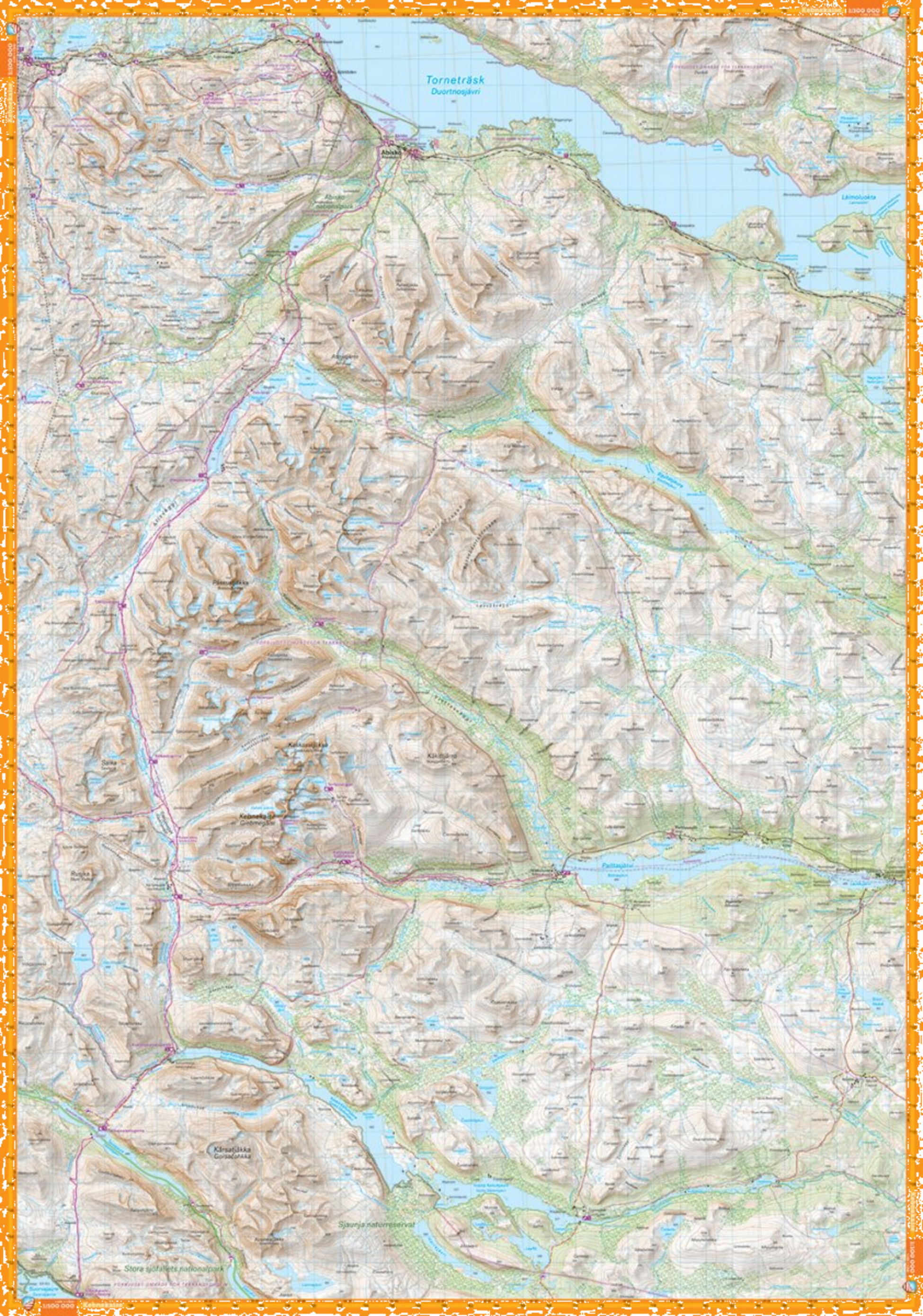 CALAZO, Kebnekaisefjällen  Narvik 1:100 000
