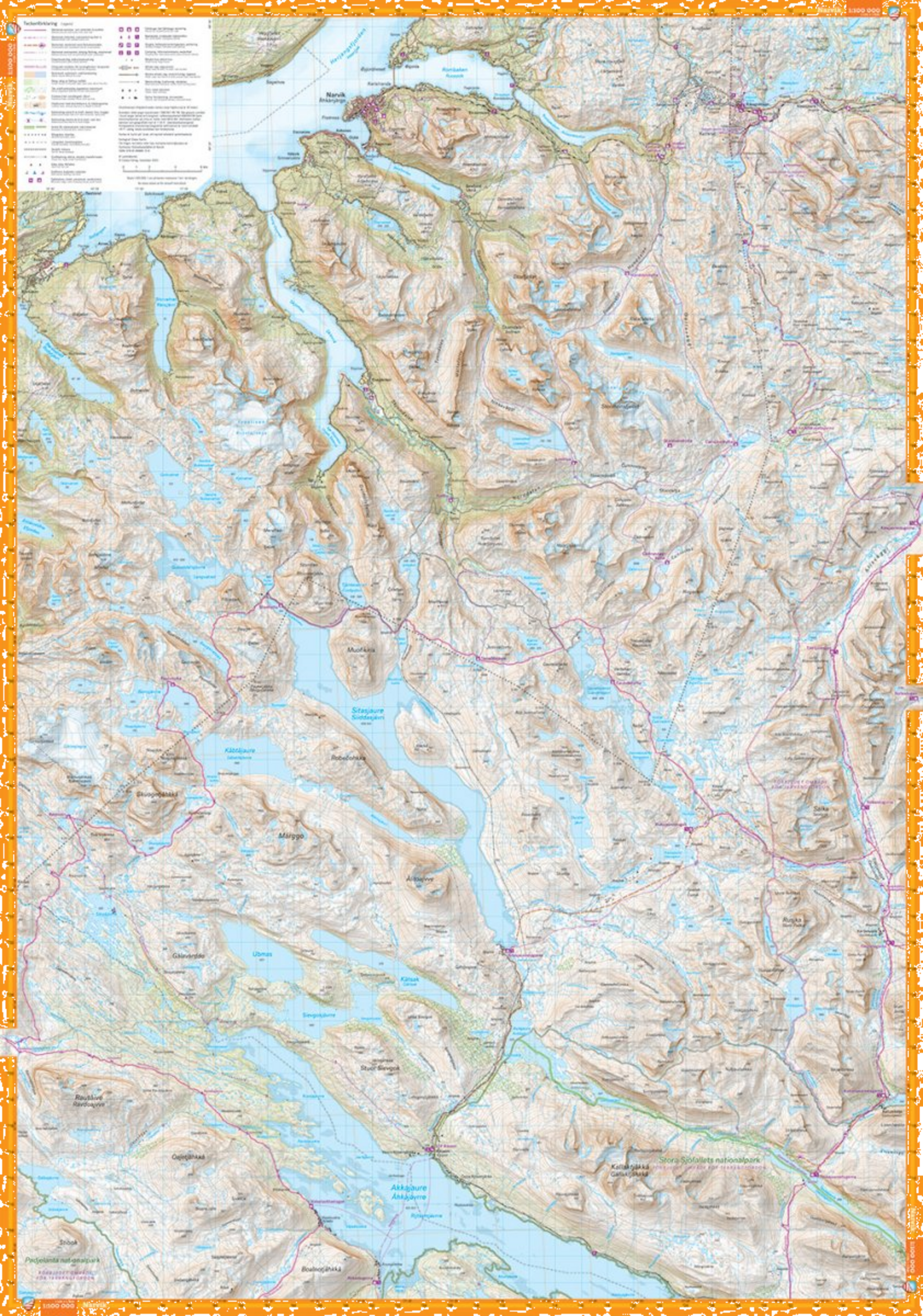 CALAZO, Kebnekaisefjällen  Narvik 1:100 000