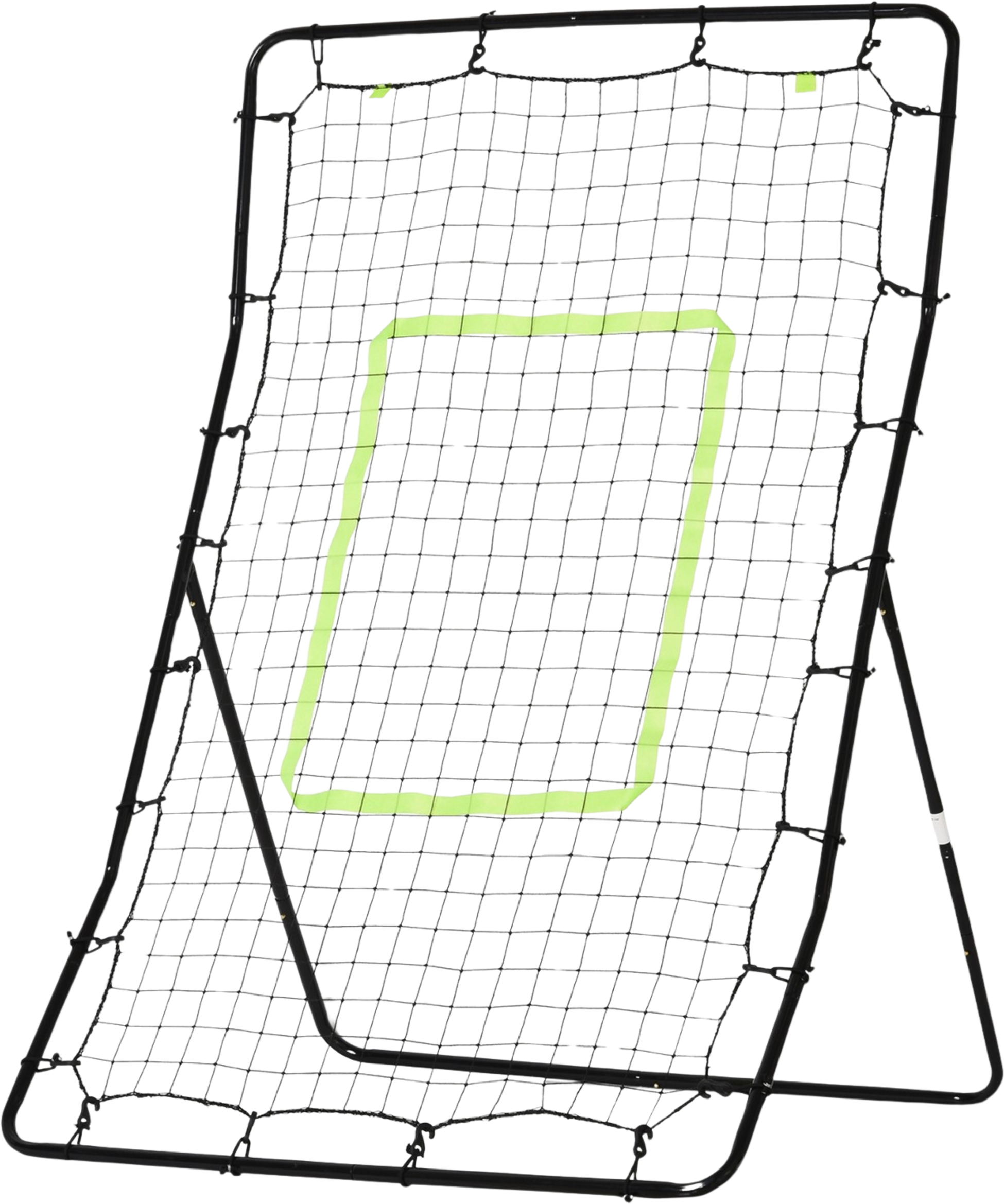 NORTHIX, Kickback Rebounder Goal Rebound Wall Net, Steel+pe, 75x126cm, Training Aid For Football, Black