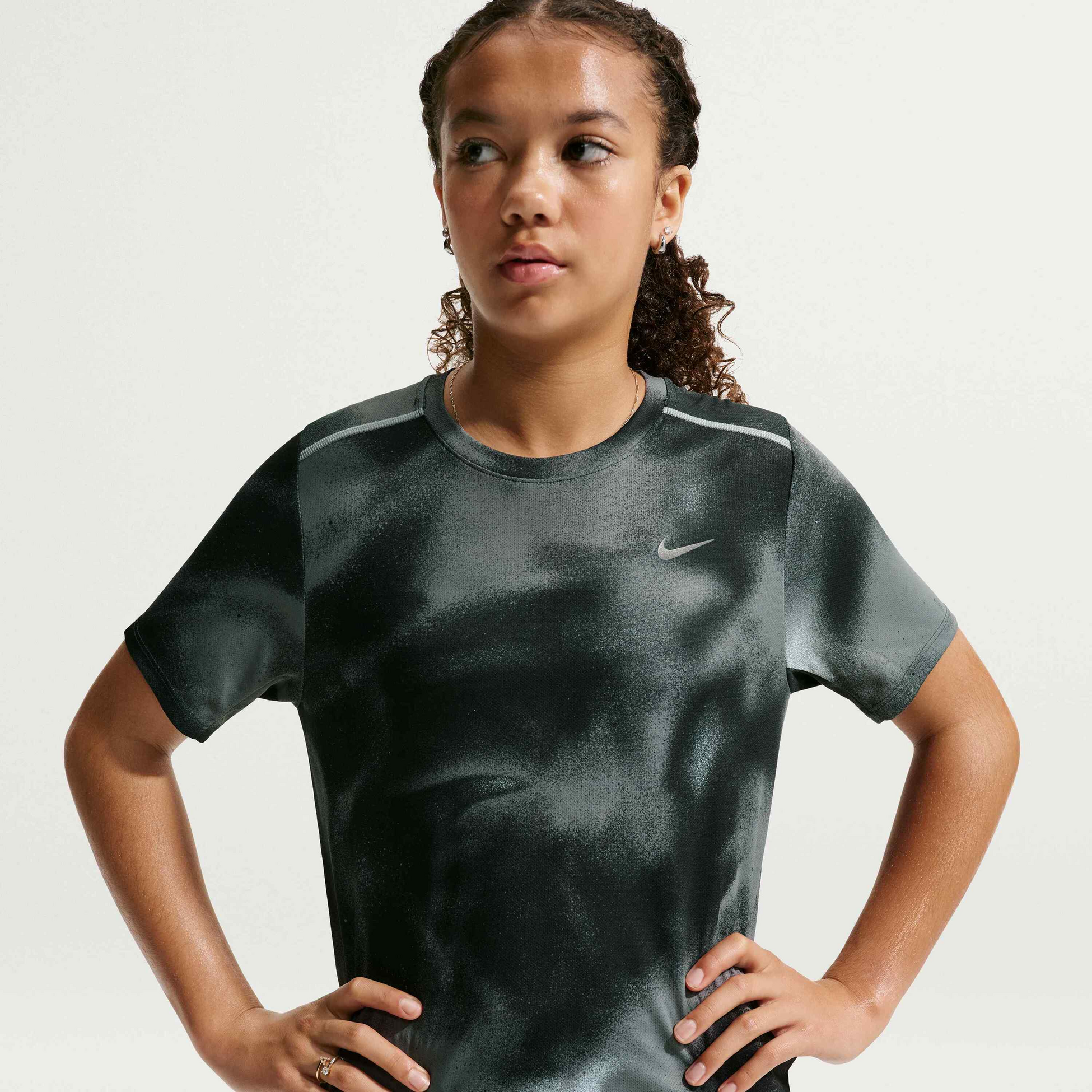 NIKE, Kids' Dri-fit Short-sleeve Running Top Miler