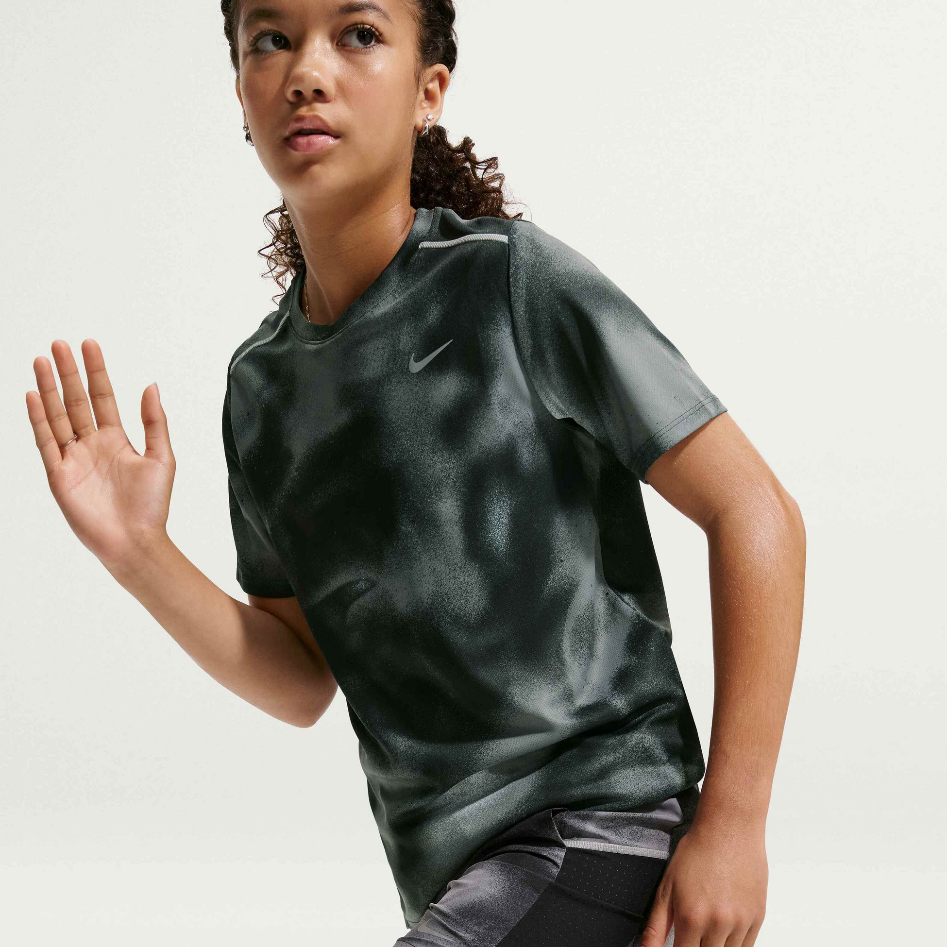 NIKE, Kids' Dri-fit Short-sleeve Running Top Miler