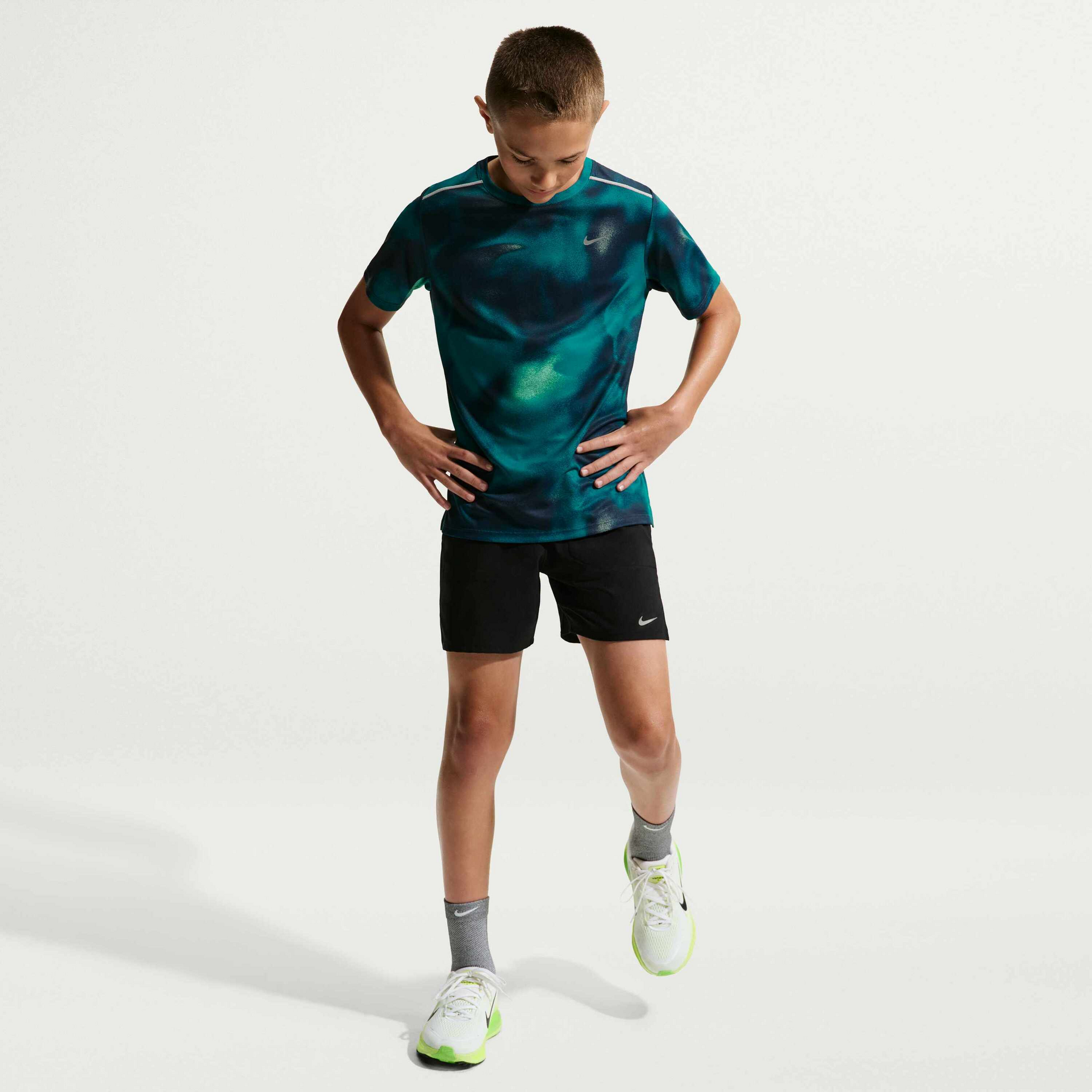 NIKE, Kids' Dri-fit Short-sleeve Running Top Miler