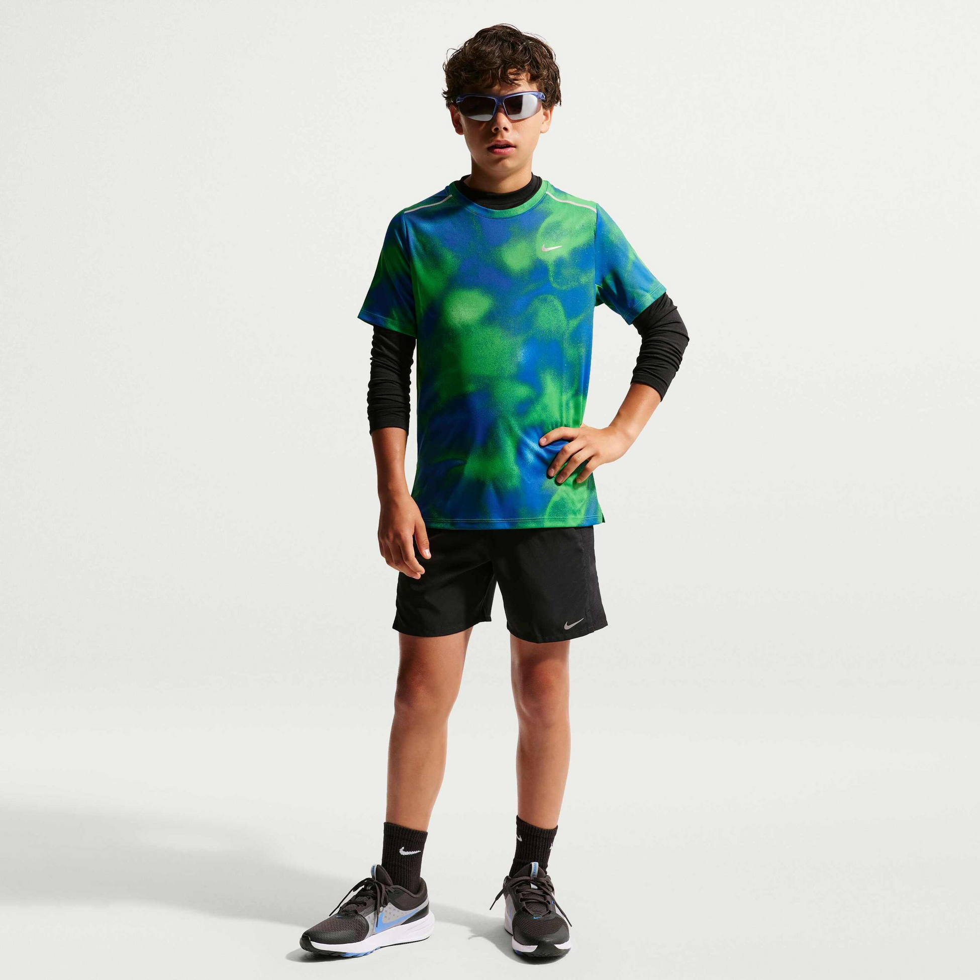 NIKE, Kids' Dri-fit Short-sleeve Running Top Miler