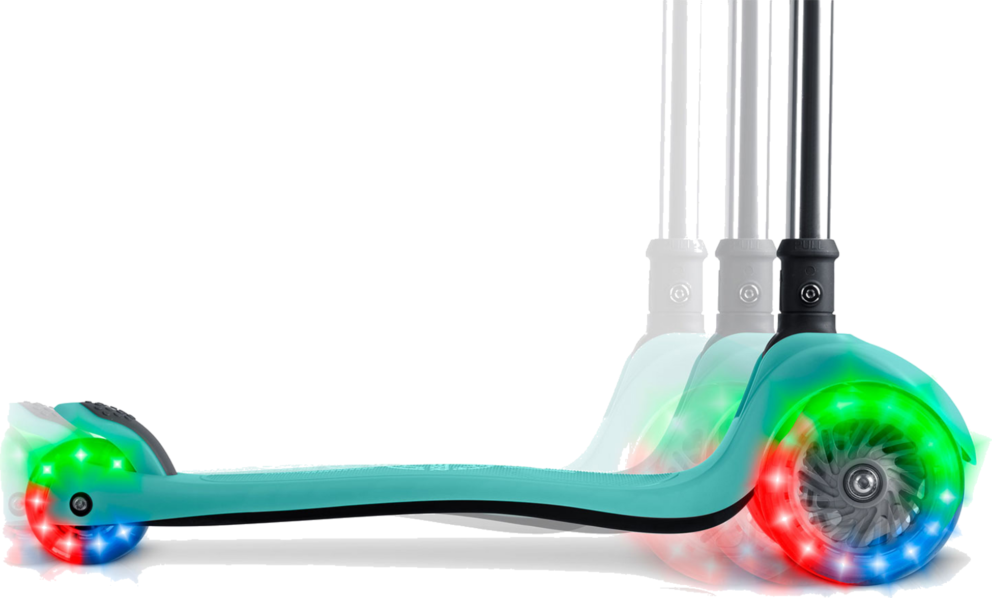 B2X, Kids' Glow-in-the-dark 3-wheel Balance Scooter, Turquoise