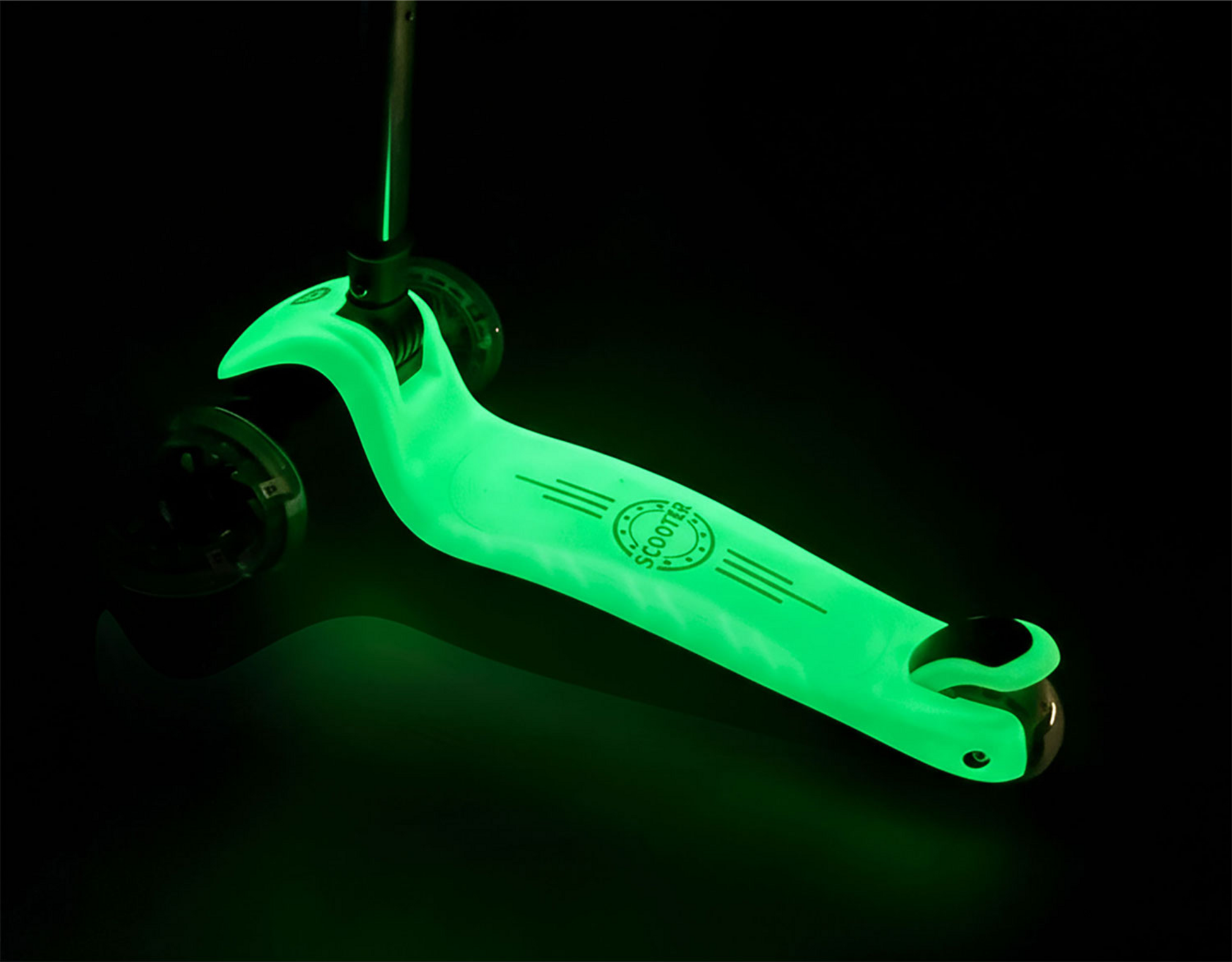 B2X, Kids' Glow-in-the-dark 3-wheel Balance Scooter, Turquoise