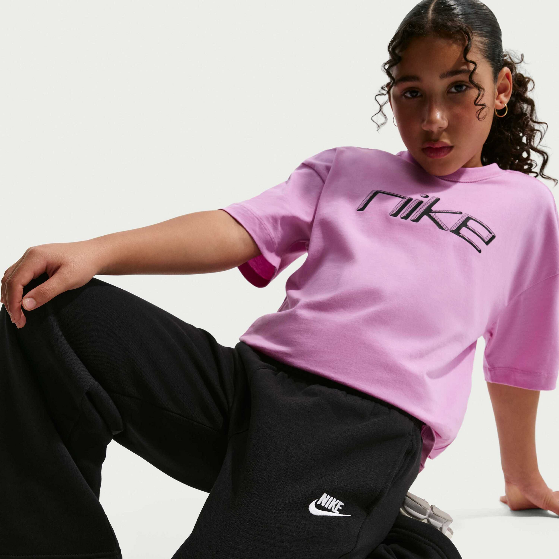 NIKE, Kids' Loose Open-hem Trousers Sportswear