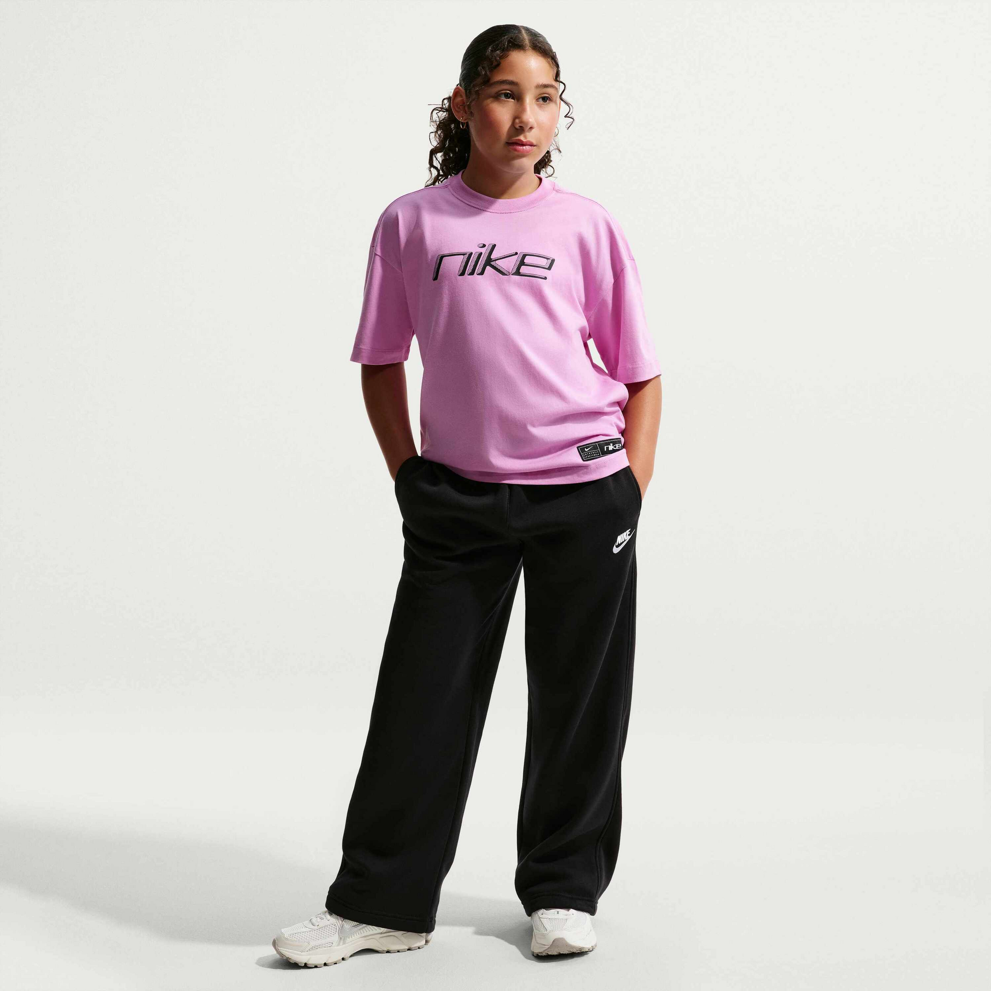 NIKE, Kids' Loose Open-hem Trousers Sportswear