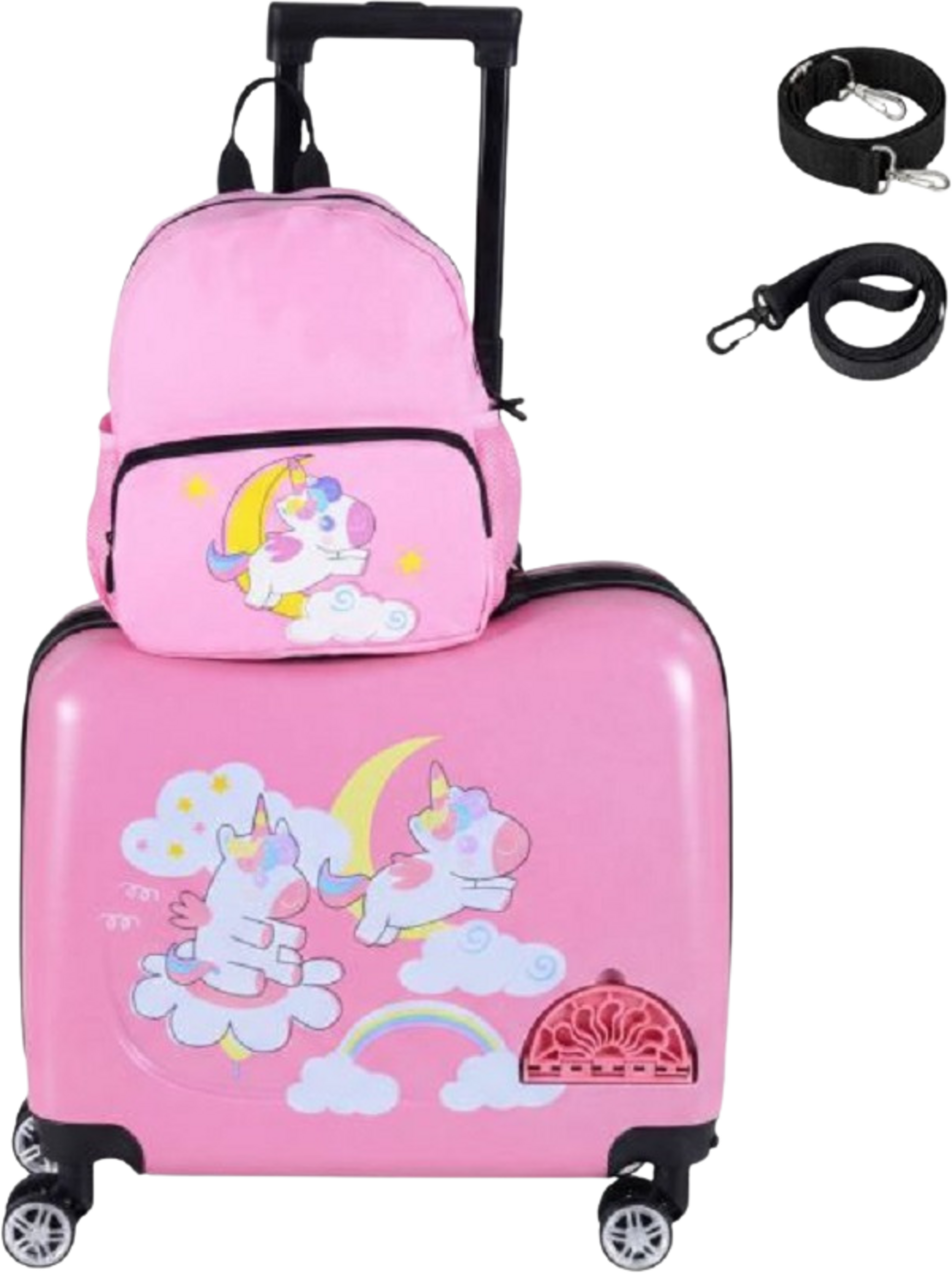 NORTHIX, Kids 2-piece Ride-on Carry-on Luggage Set, Backpack