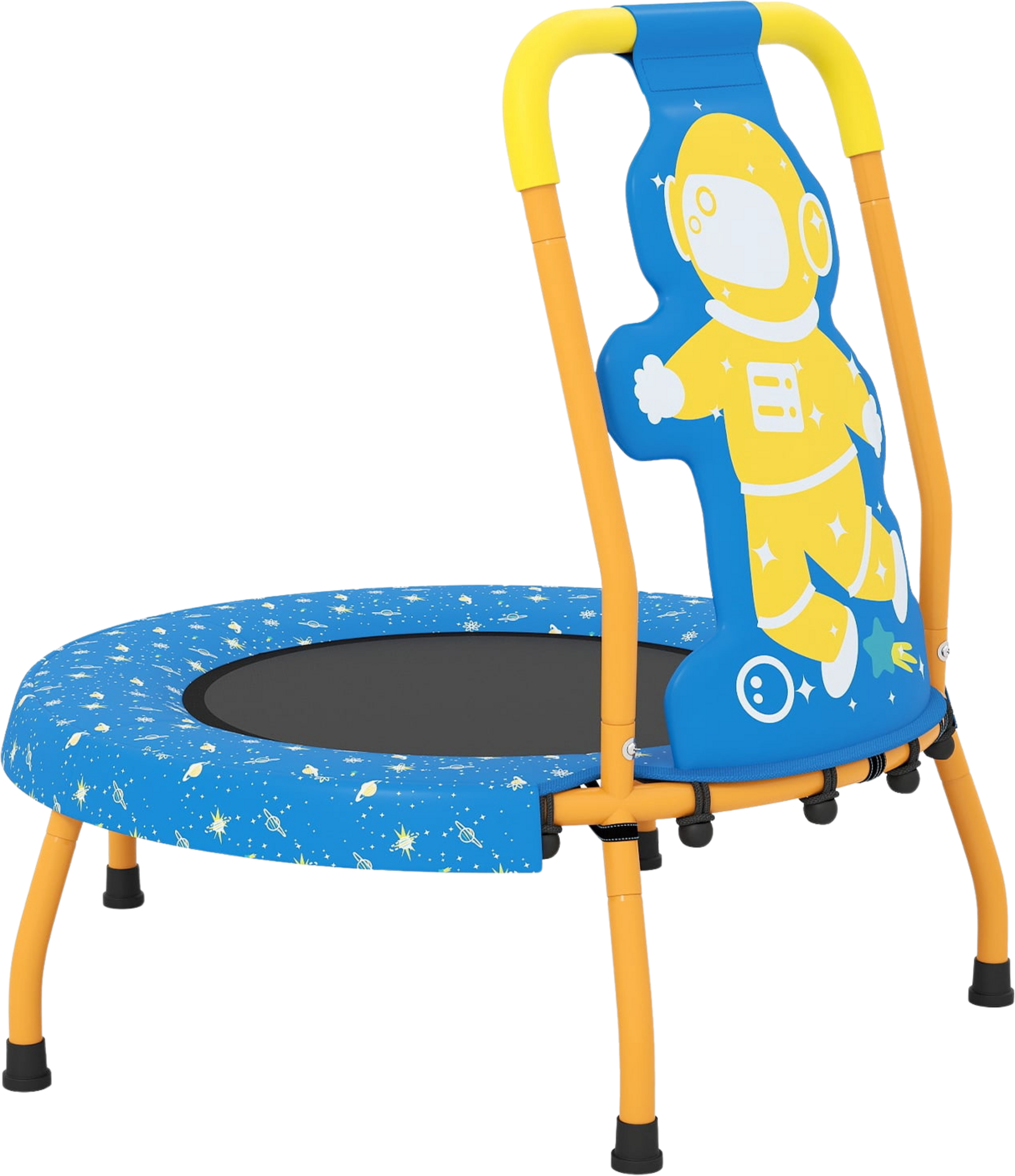 NORTHIX, Kids Indoor Trampoline With Handle, 71cm, Astronaut Theme